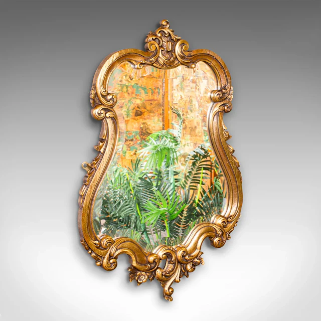 Antique Baroque Wall Mirror, French, Giltwood, Vanity, Hallway, Edwardian, 1910