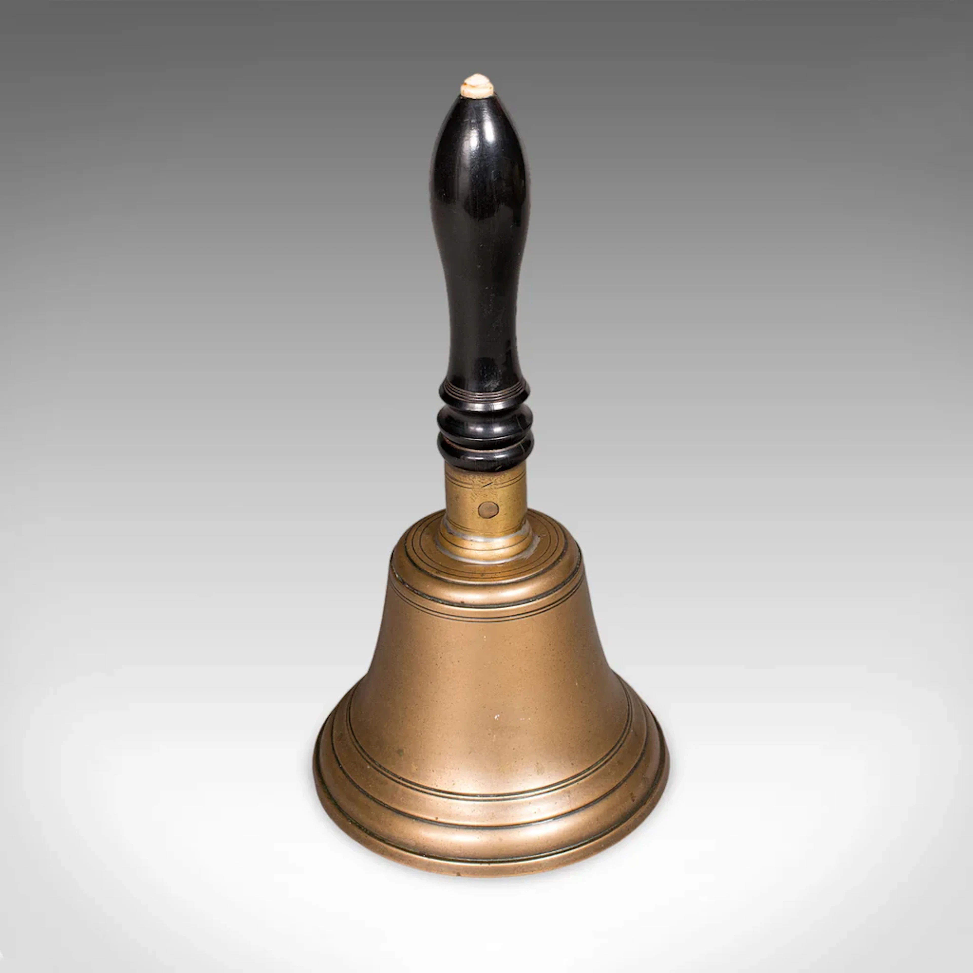 Antique Schoolmaster's Hand Bell, English, Bronze, Dinner Chime, Edwardian