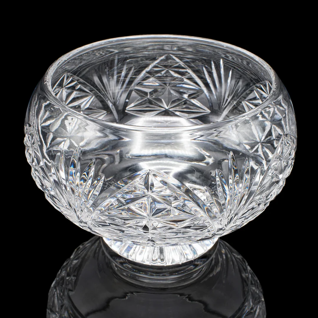 Vintage Rose Bowl, English, Cut Crystal, Posy, Potpourri, Fruit Dish