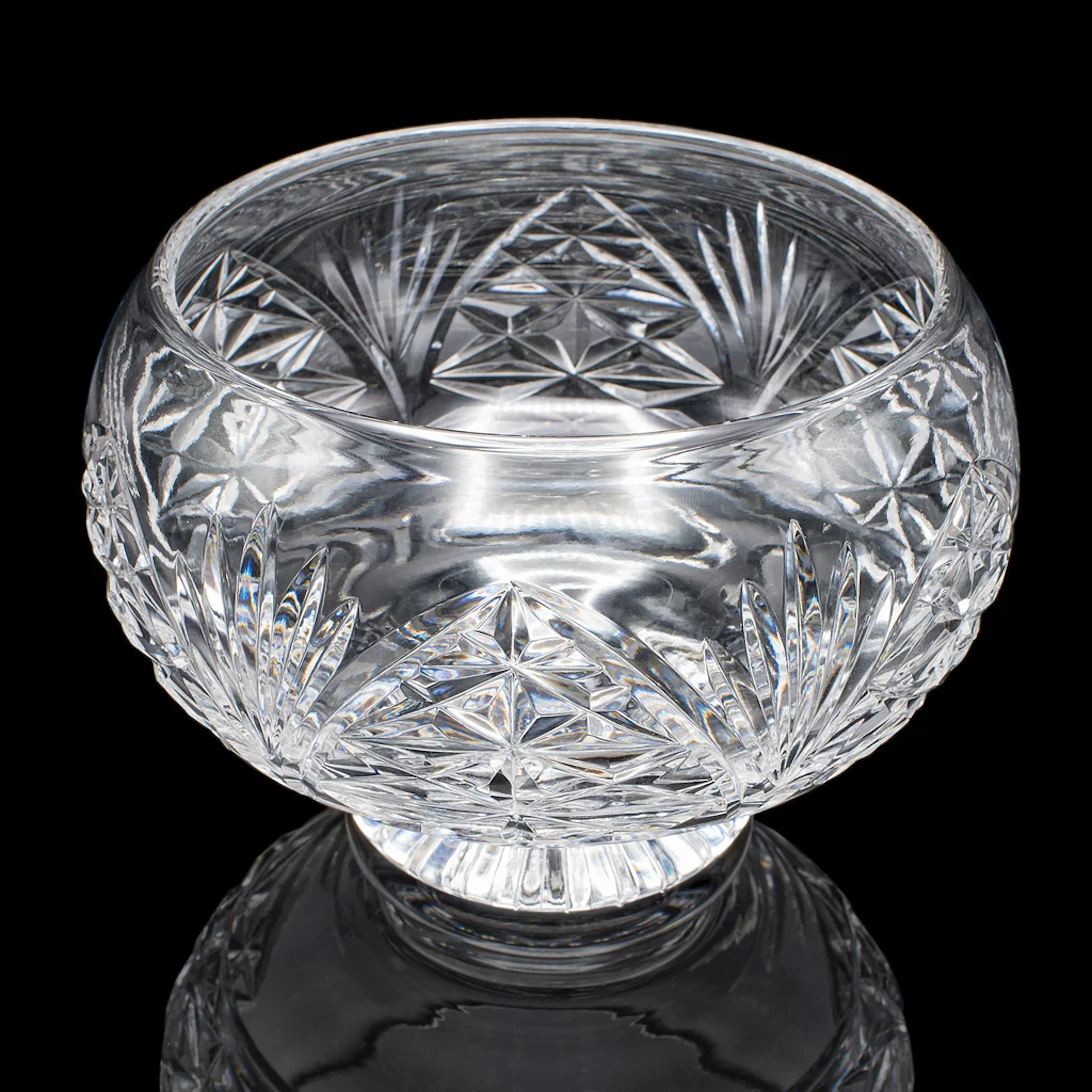 Vintage Rose Bowl, English, Cut Crystal, Posy, Potpourri, Fruit Dish