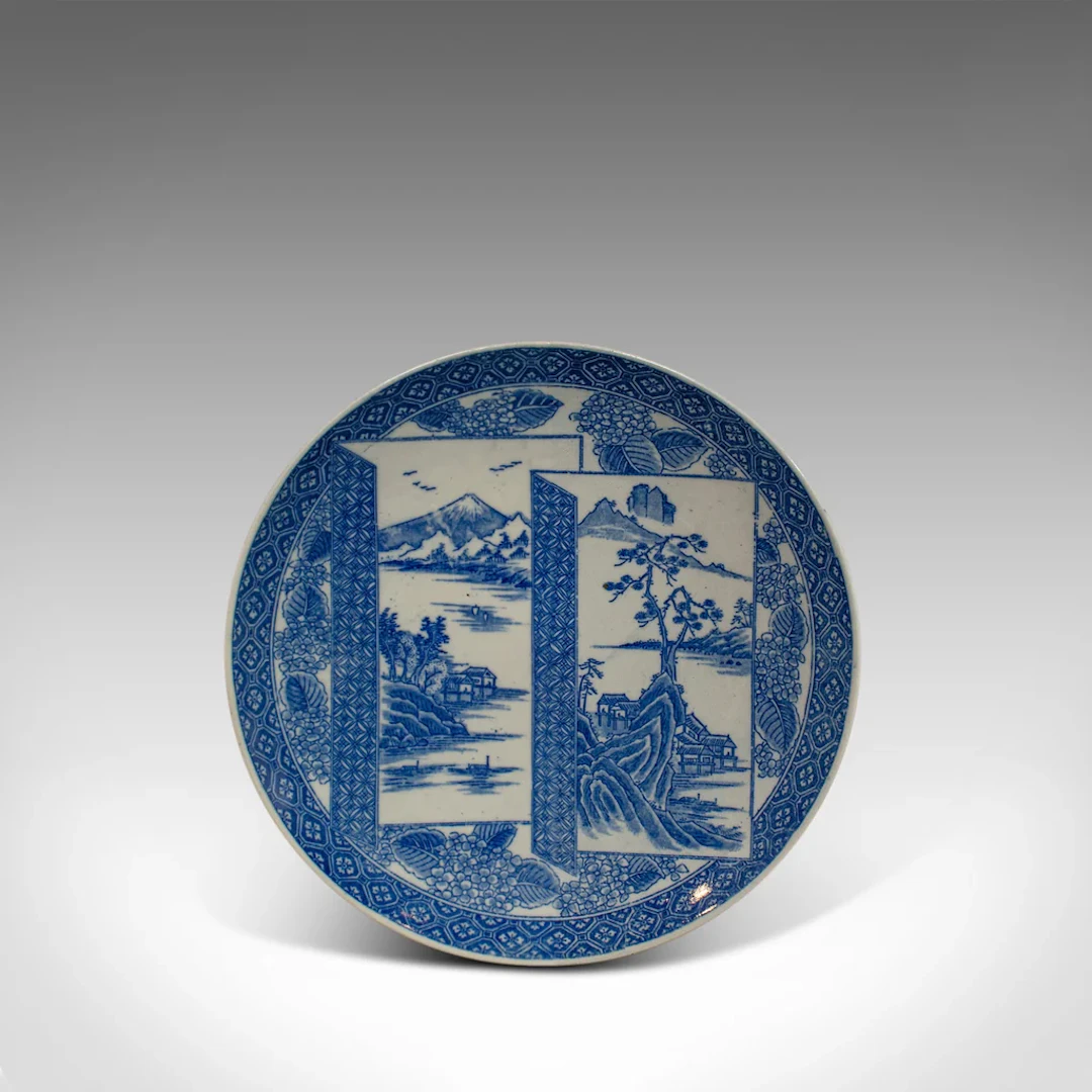 Vintage Decorative Plate, Arita Taste, Japanese, Painted, Dish, 20th Century