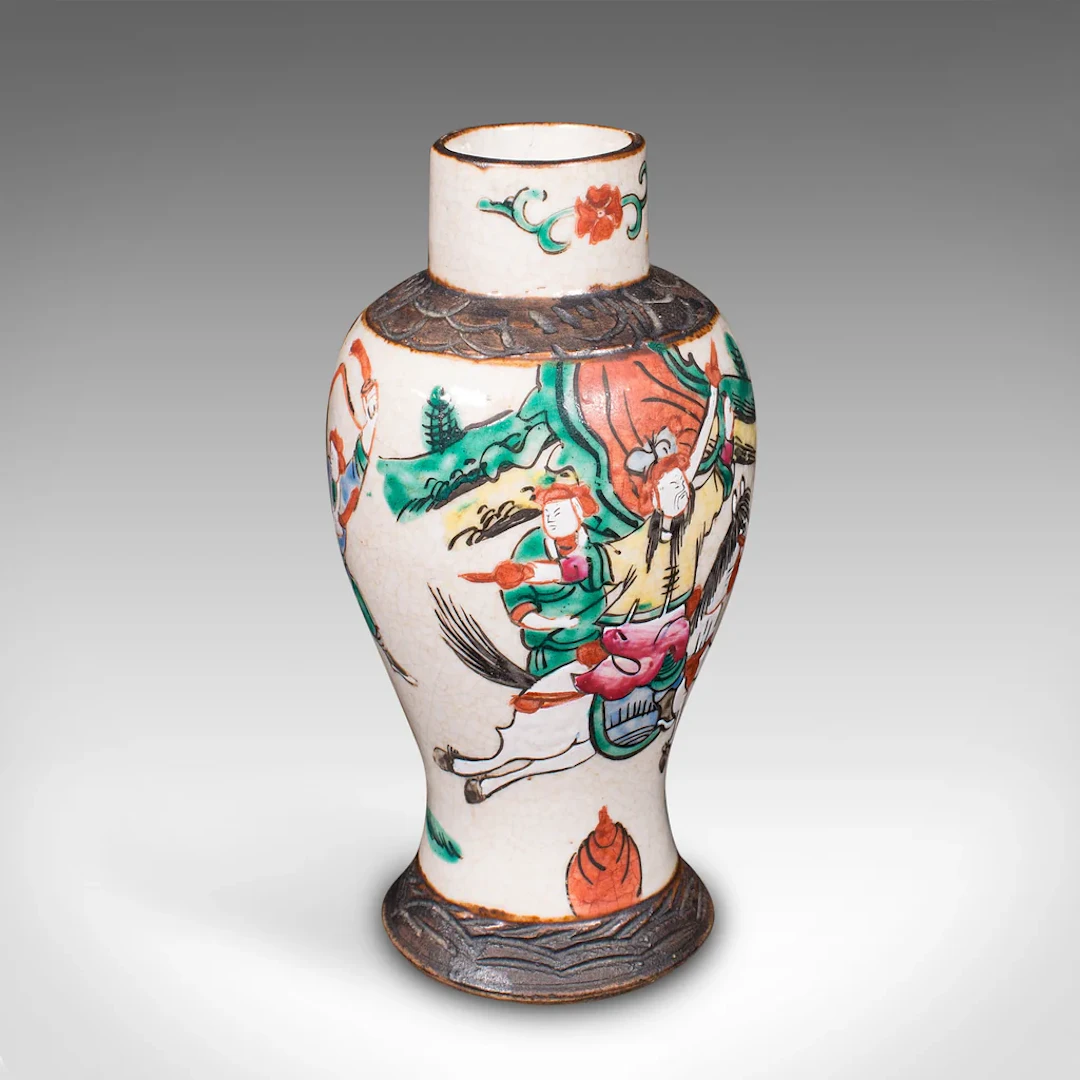 Small Antique Posy Vase, Japanese, Ceramic, Flower Urn, Meiji, Victorian