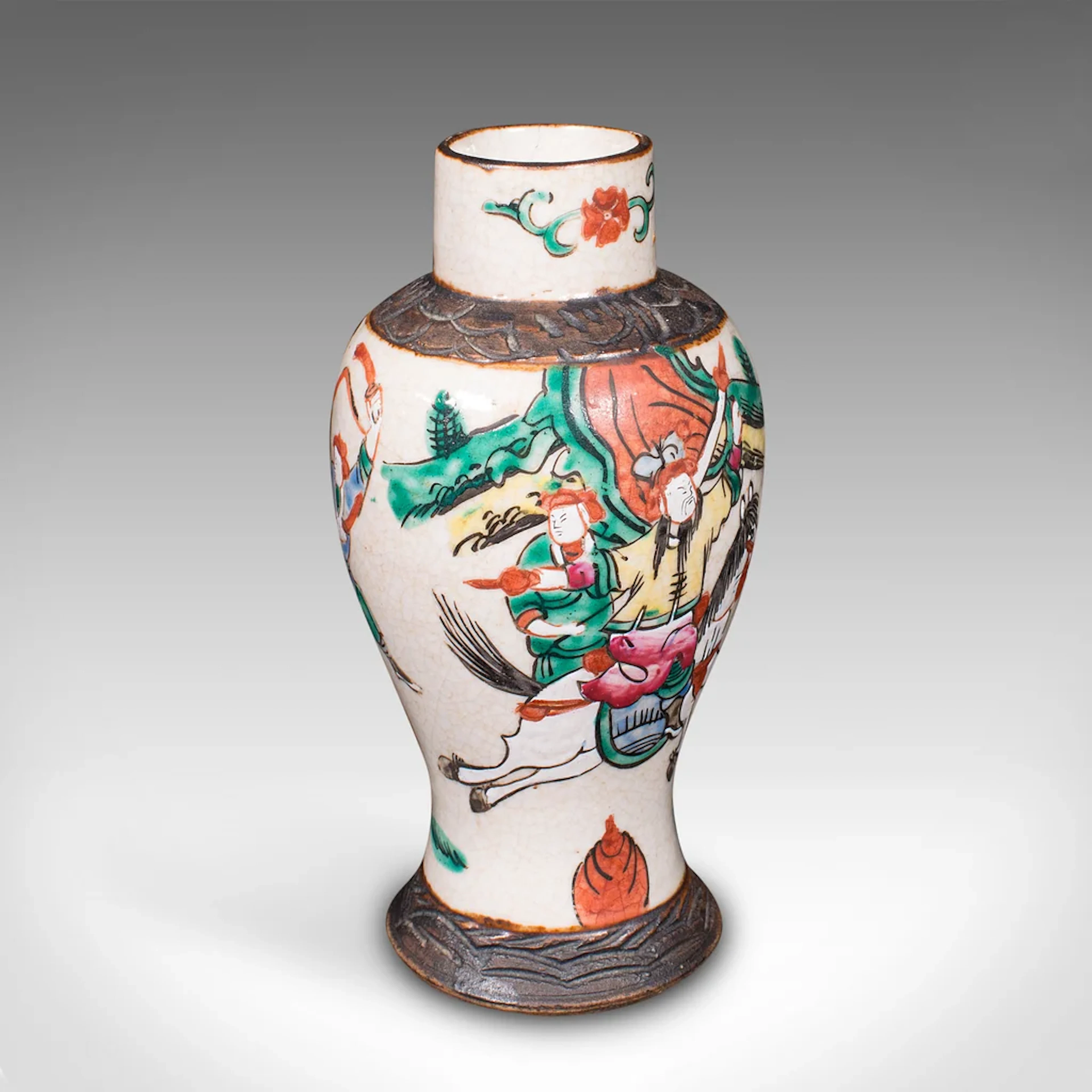 Small Antique Posy Vase, Japanese, Ceramic, Flower Urn, Meiji, Victorian