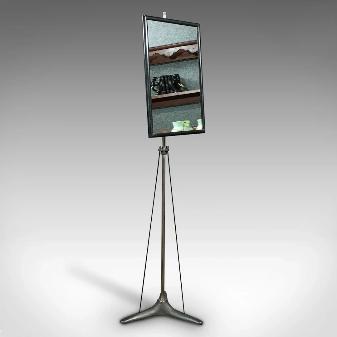 Vintage Optician's Mirror, German, Adjustable Vanity, Bathroom, Industrial