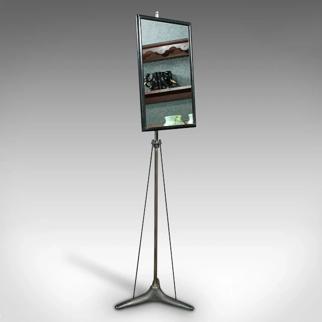 Vintage Optician's Mirror, German, Adjustable Vanity, Bathroom, Industrial