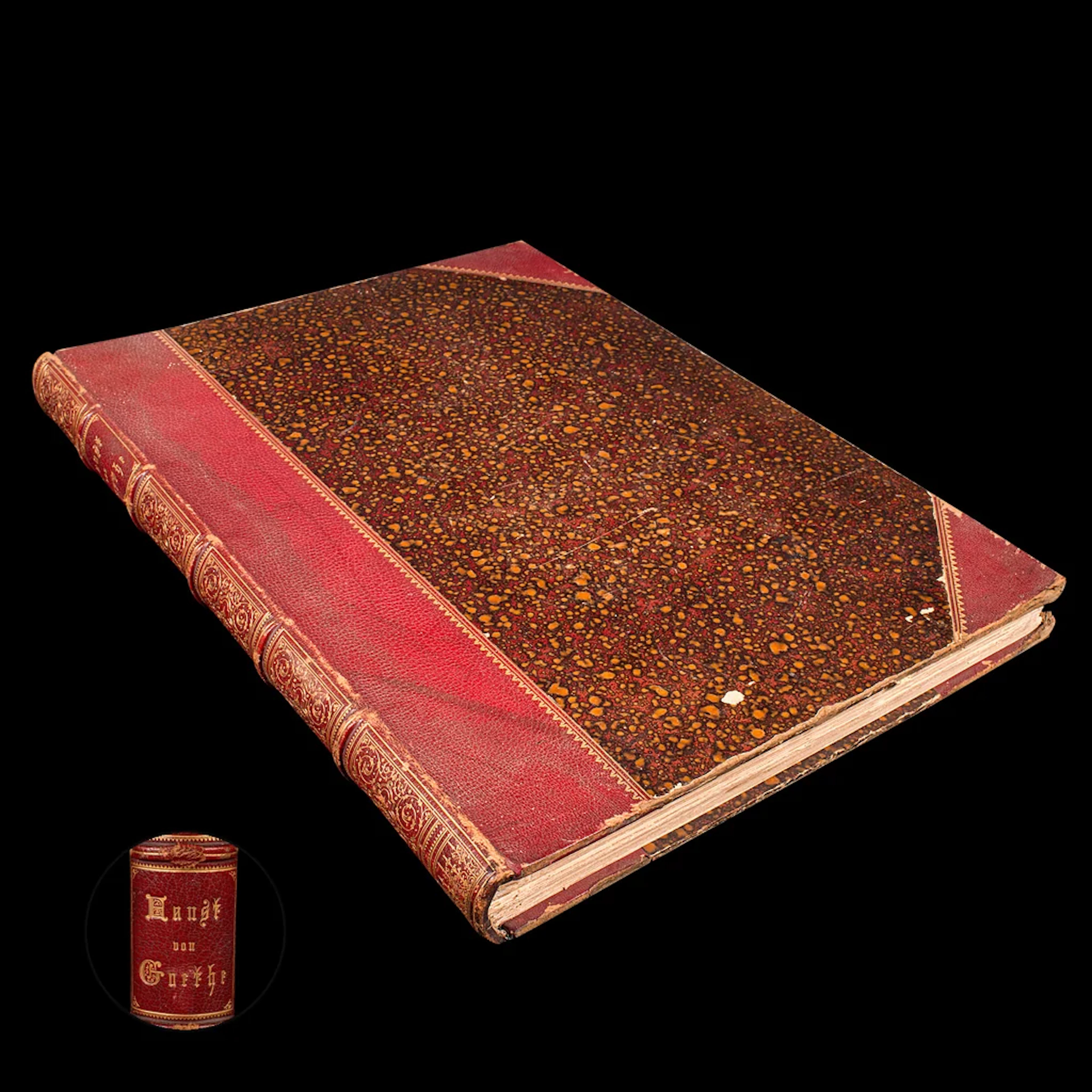 Large Volume Antique Book, Faust, Goethe, German, Illustrated Fiction