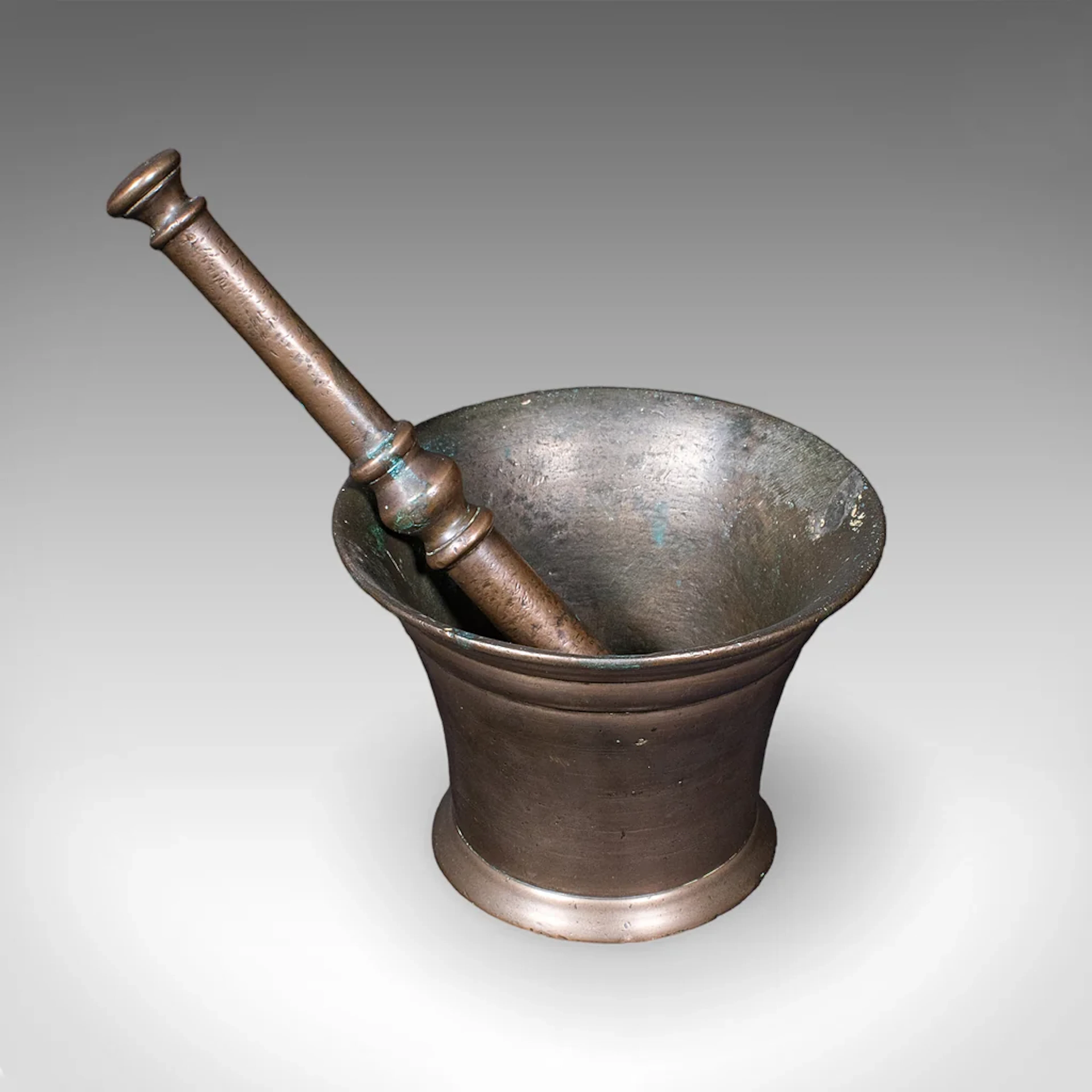 Antique Chemist's Counter Mortar & Pestle, English, Bronze, Apothecary