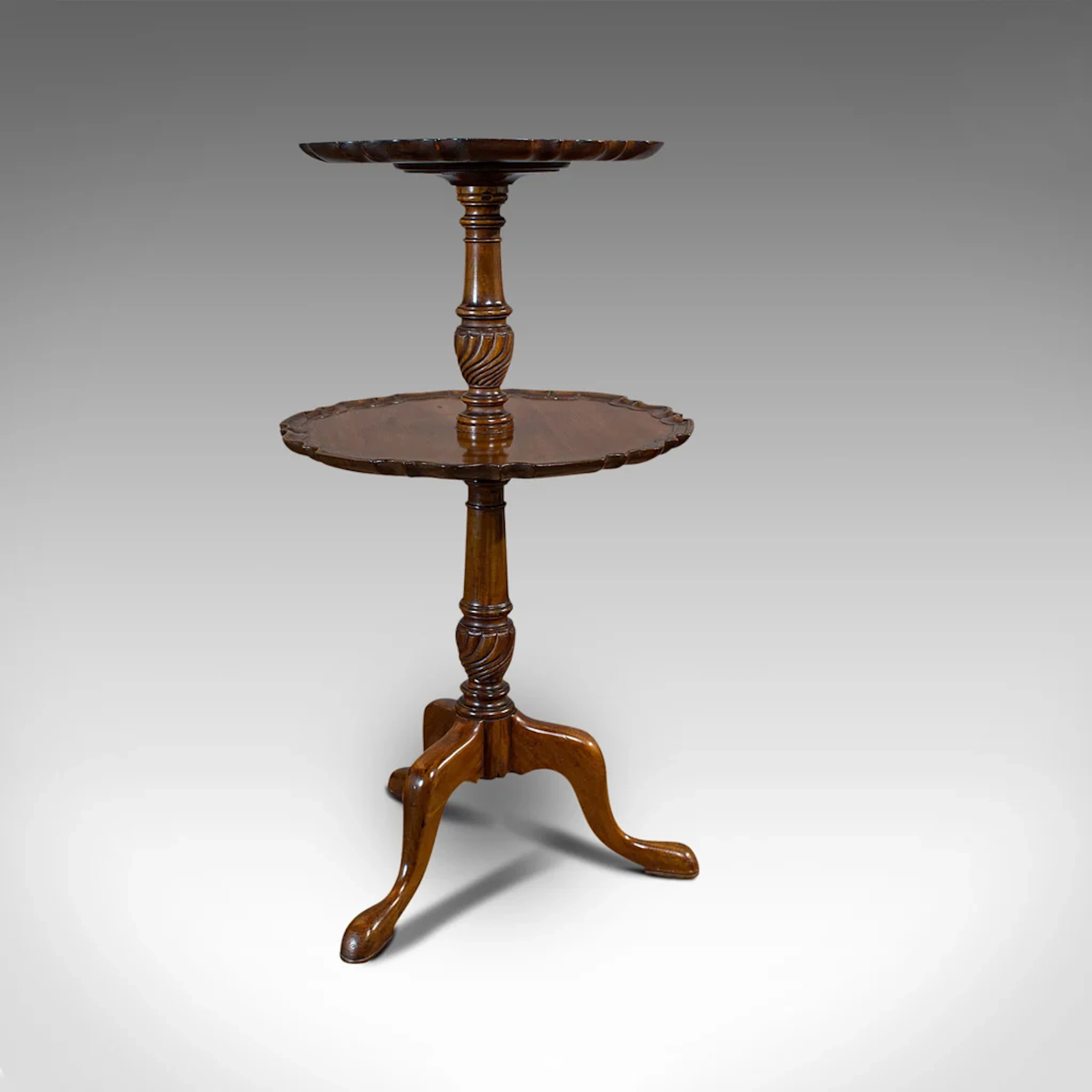 Antique Whatnot Stand, Two Tier Dumb Waiter, Tea Table, Victorian, 1900
