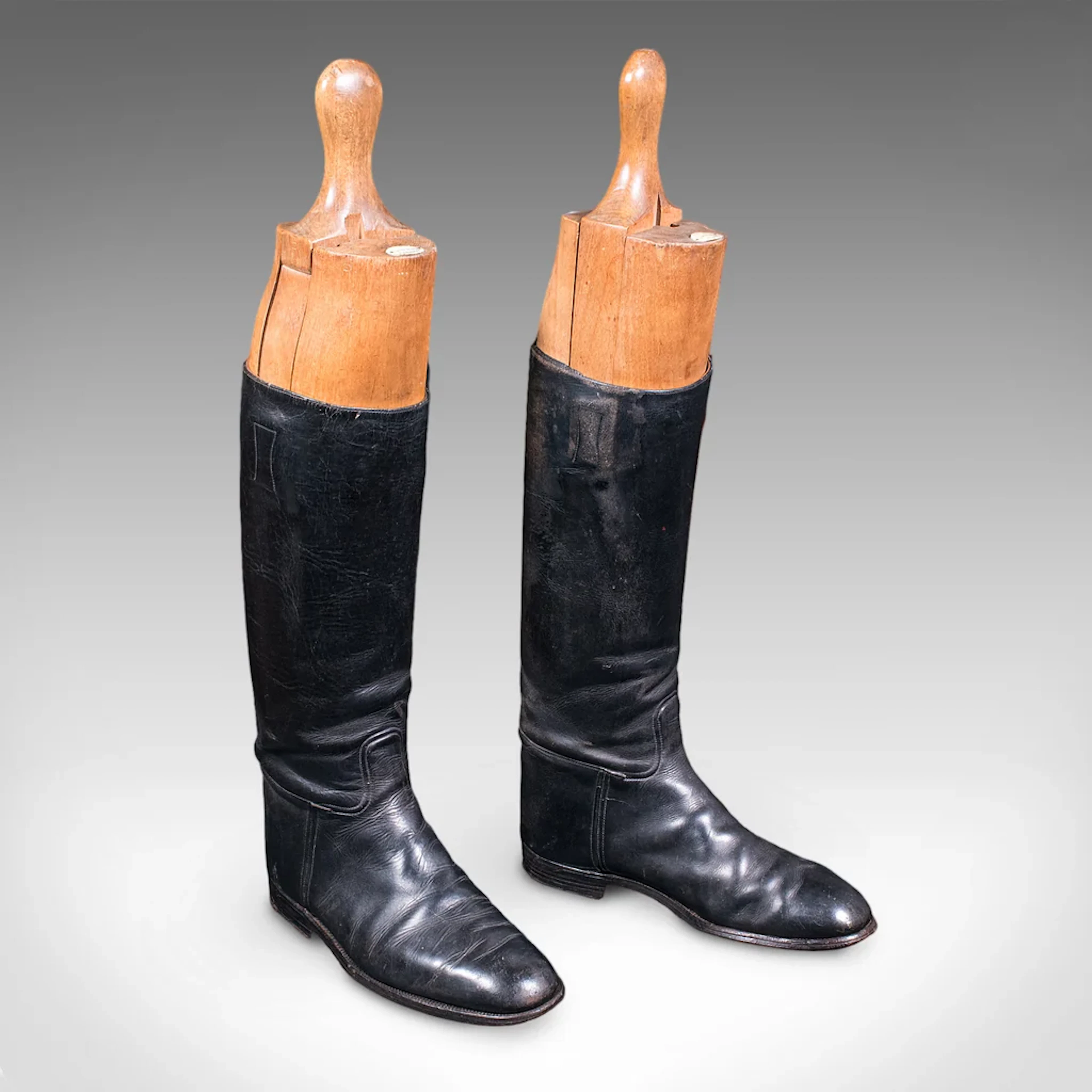 Antique Bootmaker's Last, English Leather, Beech Boots Stretcher