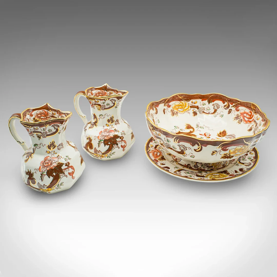 Vintage Dessert Service, English, Ceramic, Serving Set, Cake Plate