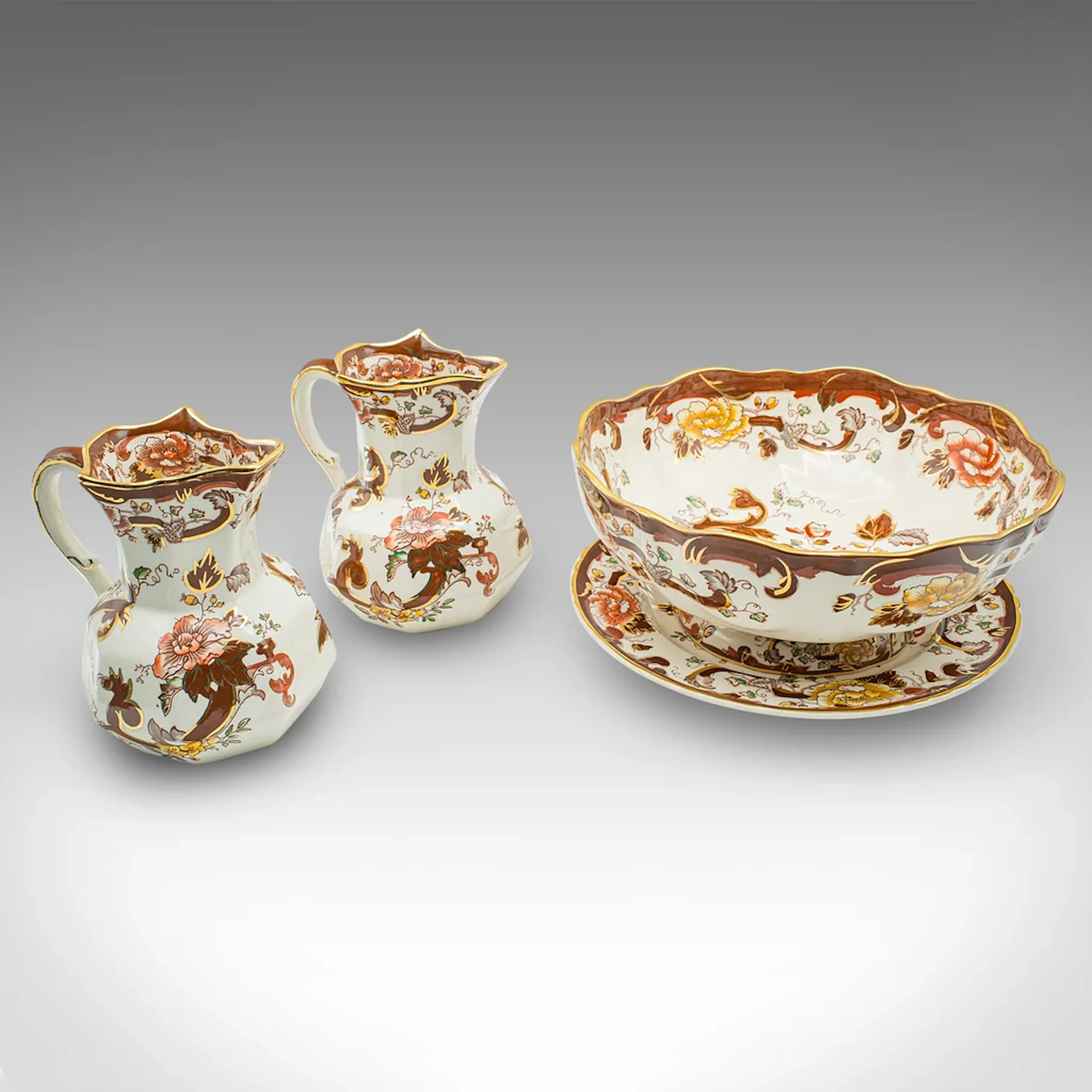 Vintage Dessert Service, English, Ceramic, Serving Set, Cake Plate