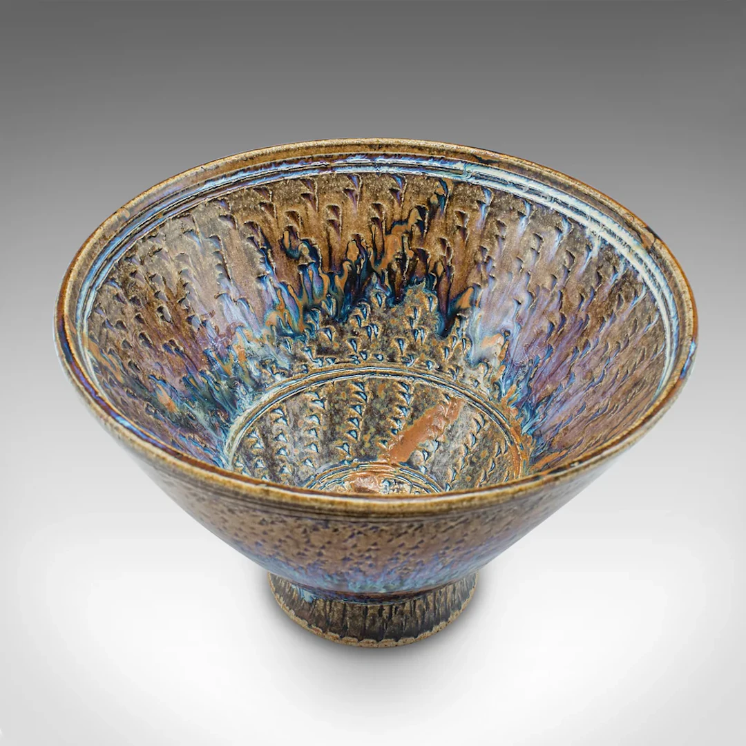 Deep Contemporary Bonbon Dish, English, Ceramic, Serving Bowl, Studio Pottery