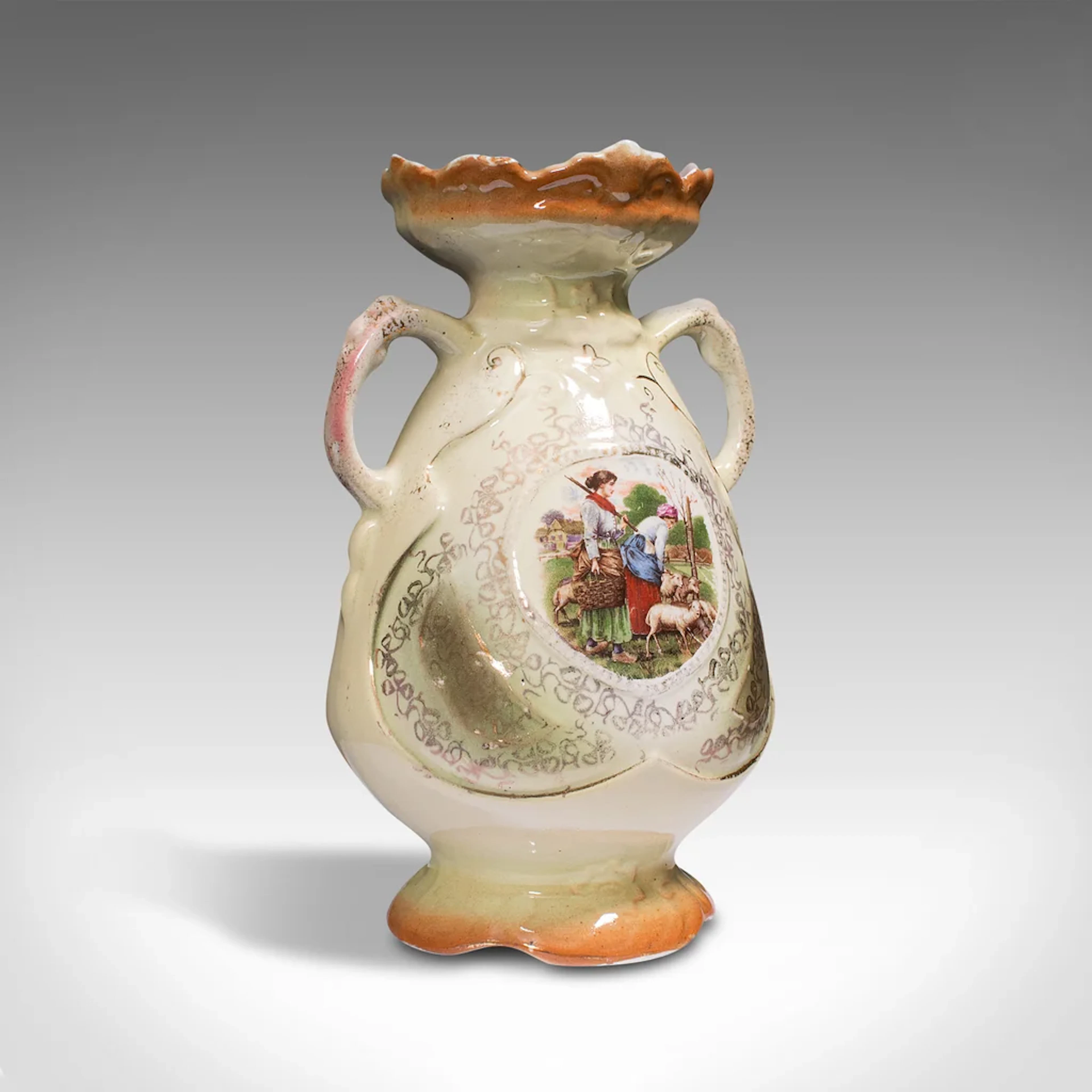Small Vintage Display Vase, English, Ceramic, Decorative Baluster, Circa 1930
