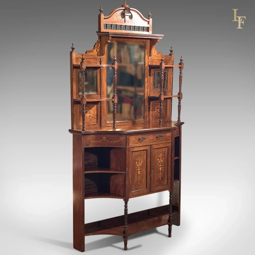 Antique Sideboard, Edwardian Mirror Back c1910