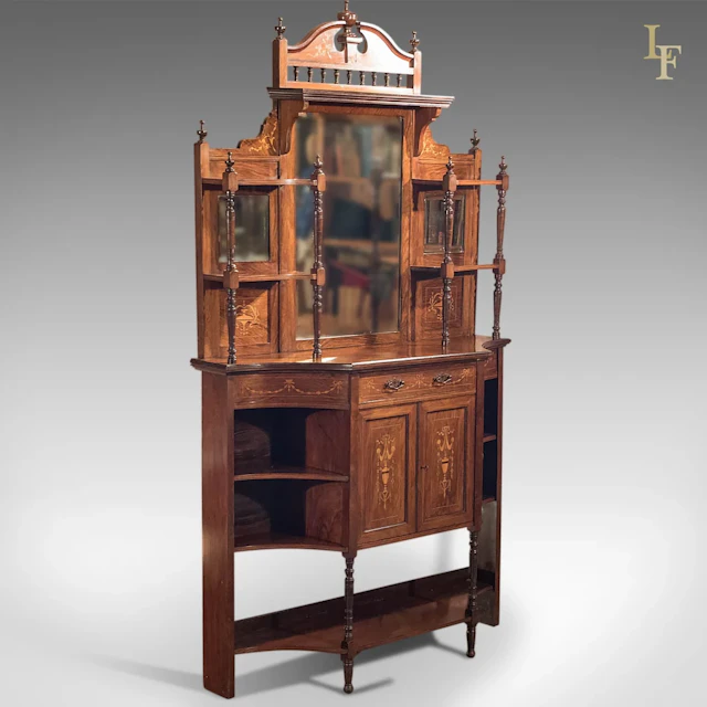 Antique Sideboard, Edwardian Mirror Back c1910