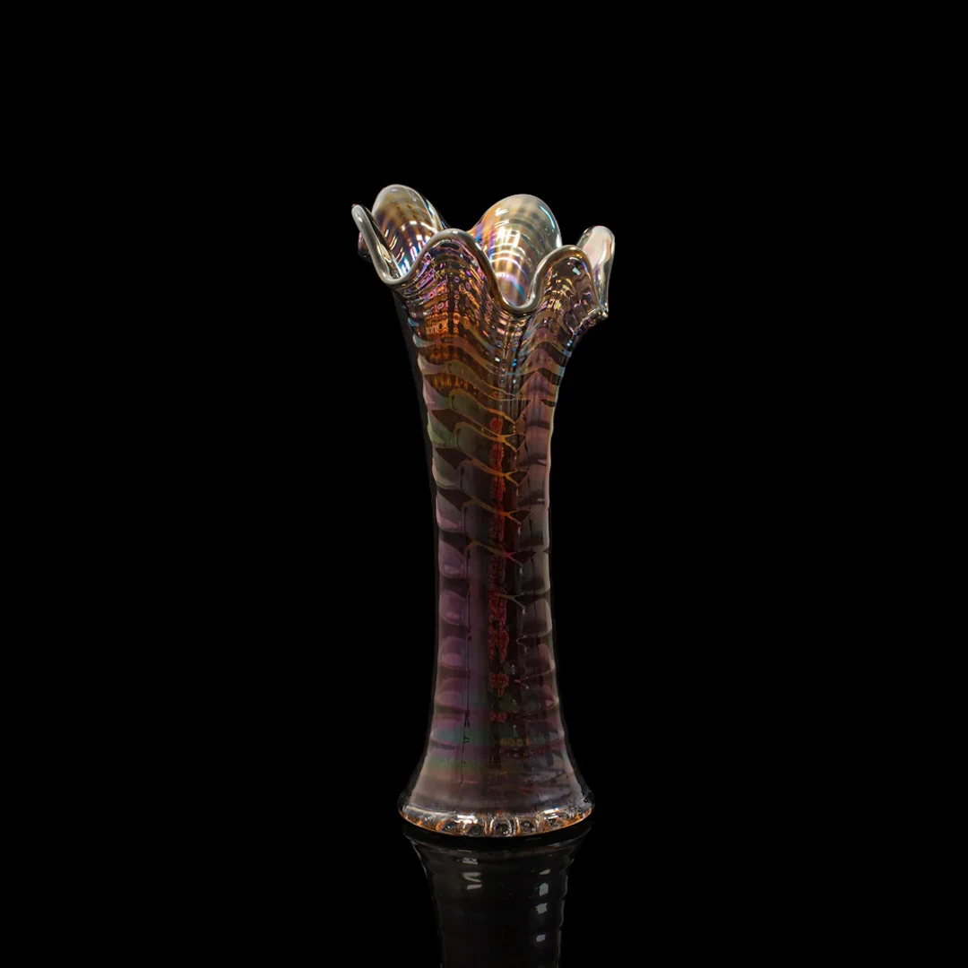 Vintage Decorative Vase, English, Carnival Glass, Ornament, Lustre, Circa 1940