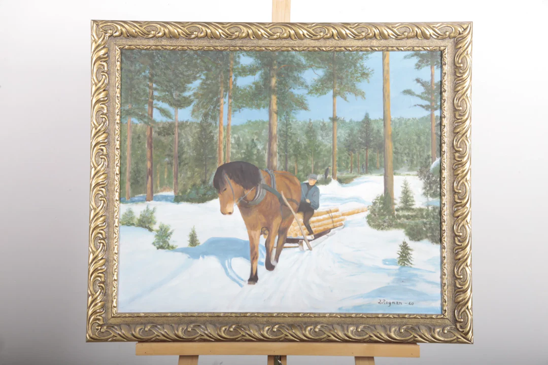 J. Rognan, Olja på duk, Signerad- 60