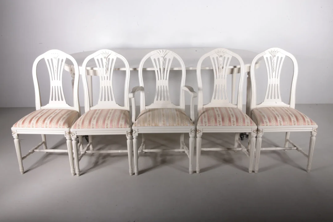 Möbelgrupp- "AXET", Gustaviansk-stil, 1900-tal, 6-Delar