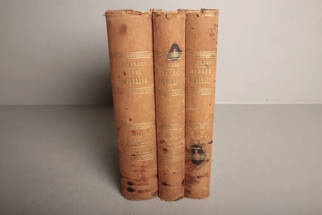 Böcker- "Svensk Lagsamling- G.R Lilien Berg", 3-Delar, 1800-tal