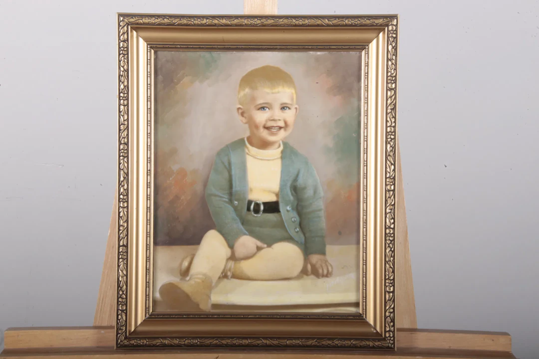 Lindgren- Olja på duk "Pojke", Okänd konstnär, Signerad