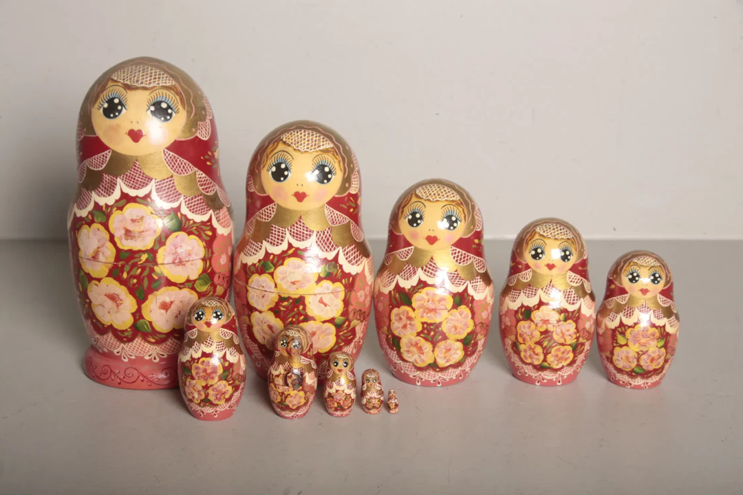 Rysk Matryoshka docka (Babuska), 1900-tal
