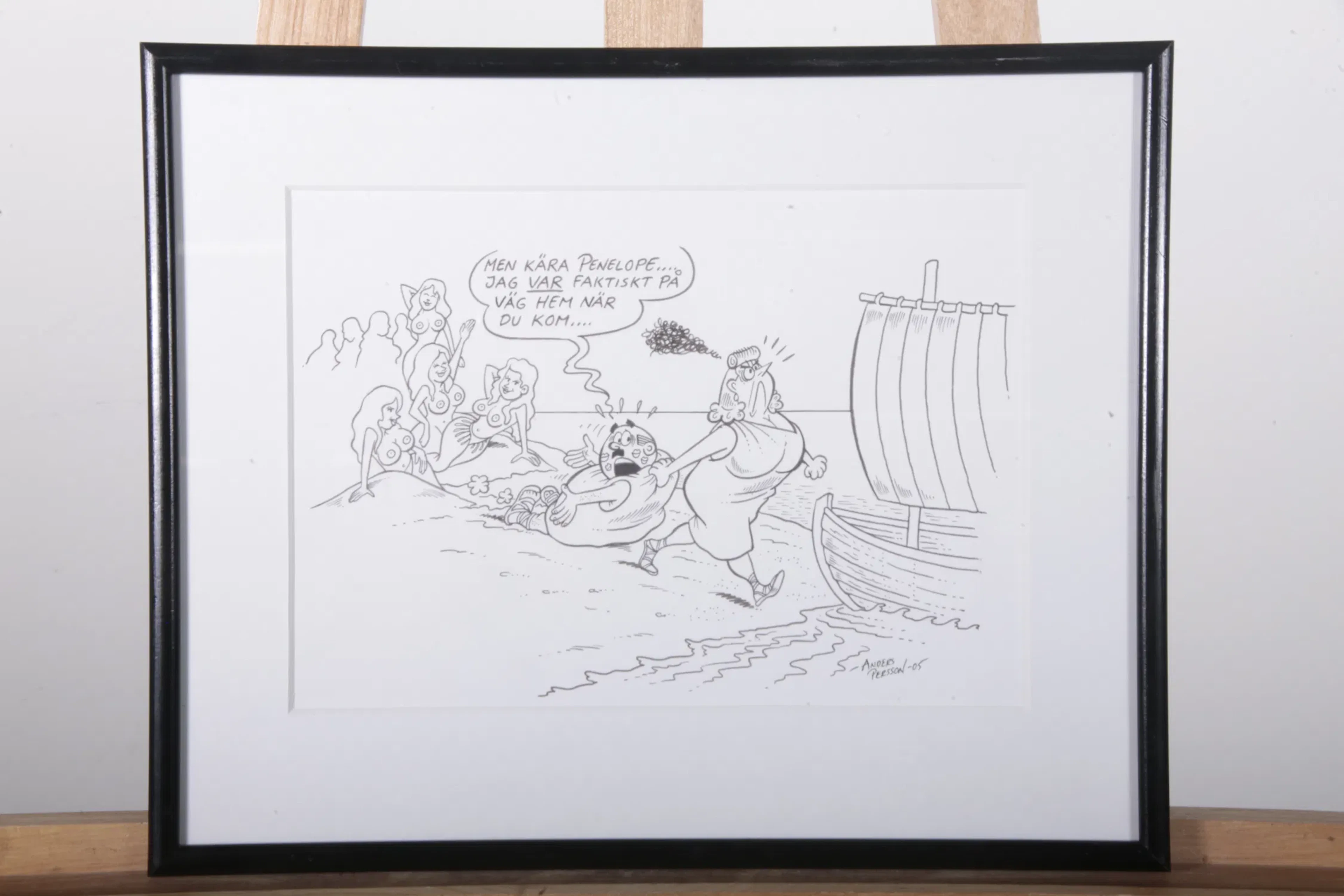 Anders Persson- Tuschteckning "Lilla Fridolf", Signerad-05