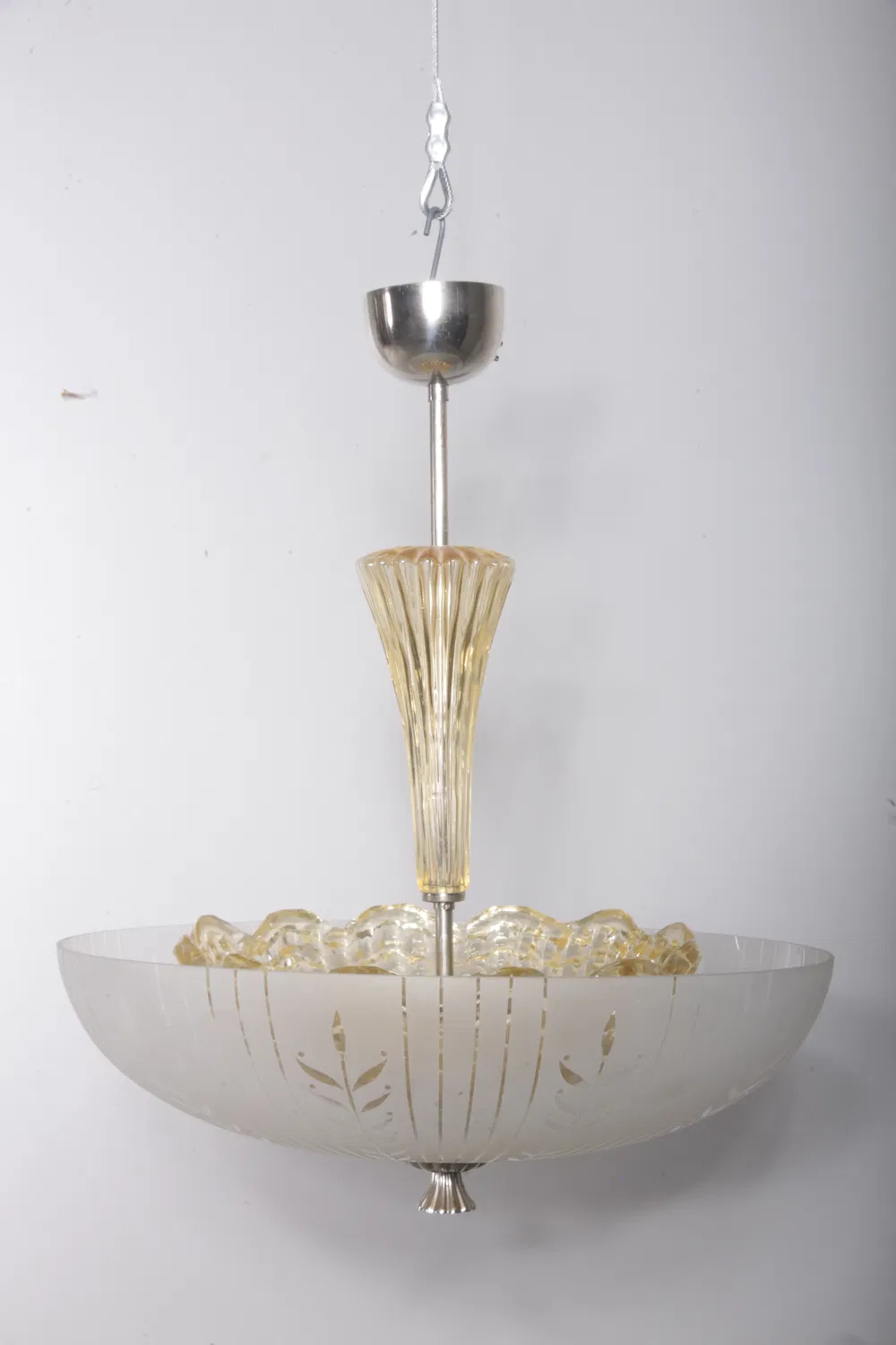 Taklampa- Carl Fagerlund, Orrefors/ Swedish Grace, 1940-tal