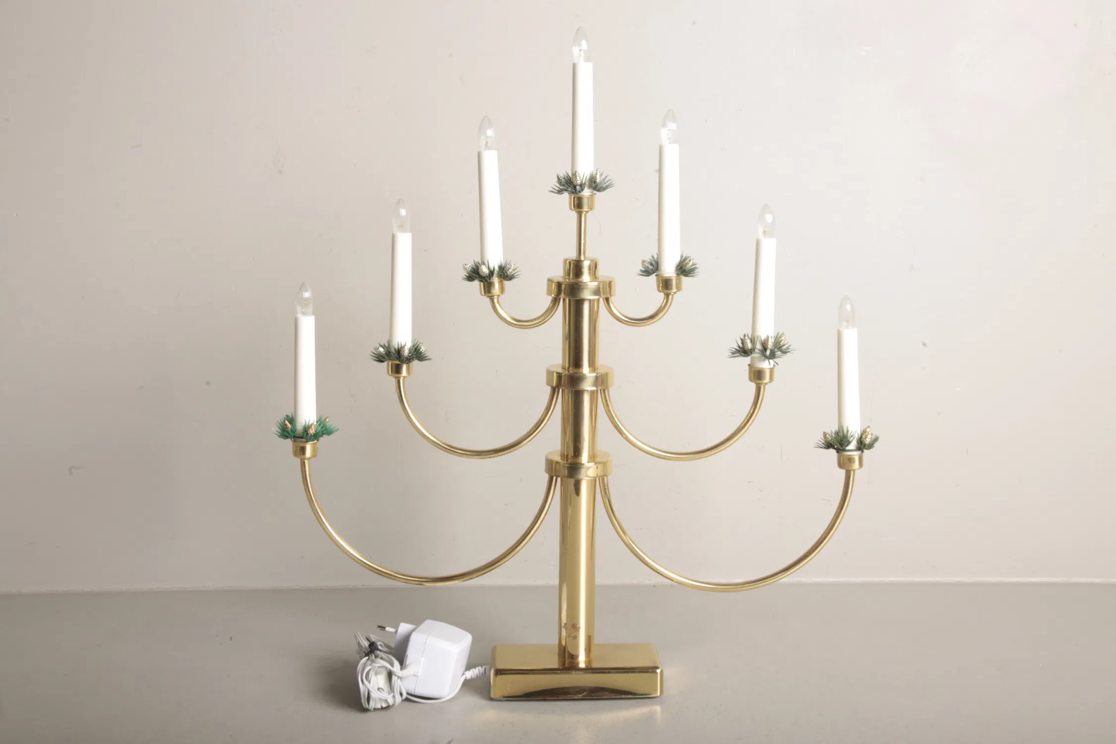 Adventsljusstake, Modern, Mässing