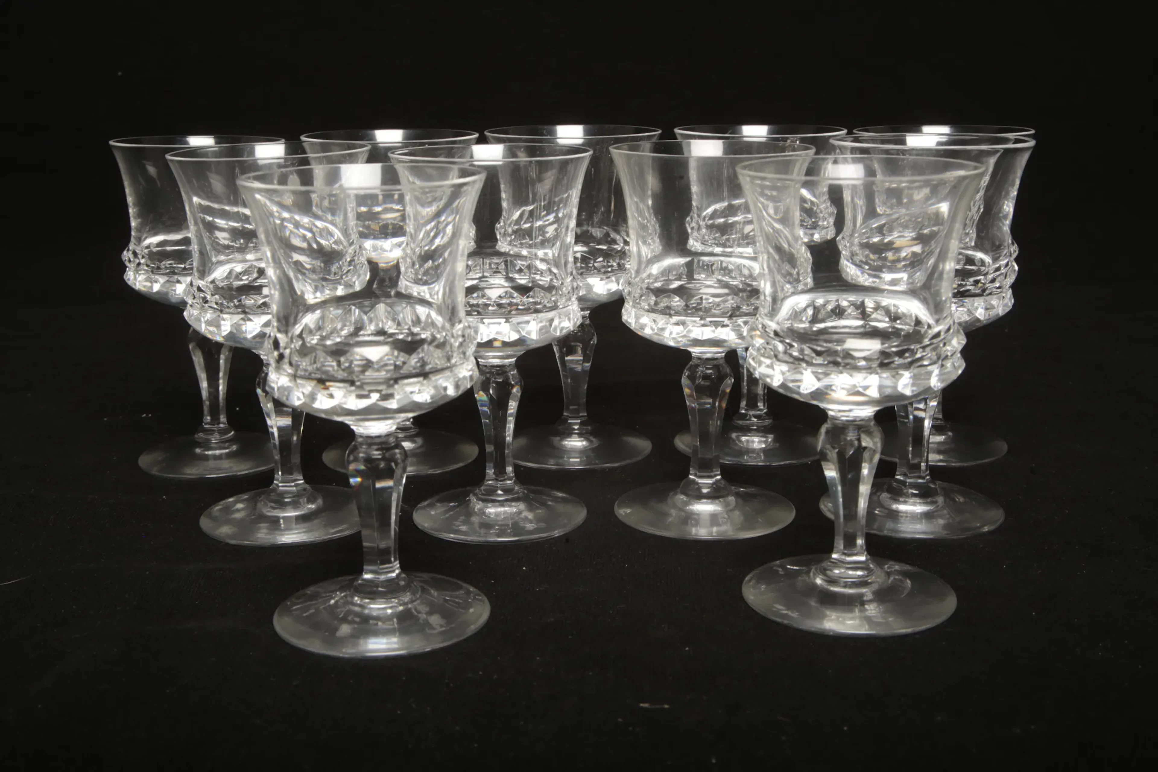 Orrefors "Silvia", Vitvinsglas/Sherry, 11st, Design: Ingeborg Lundin