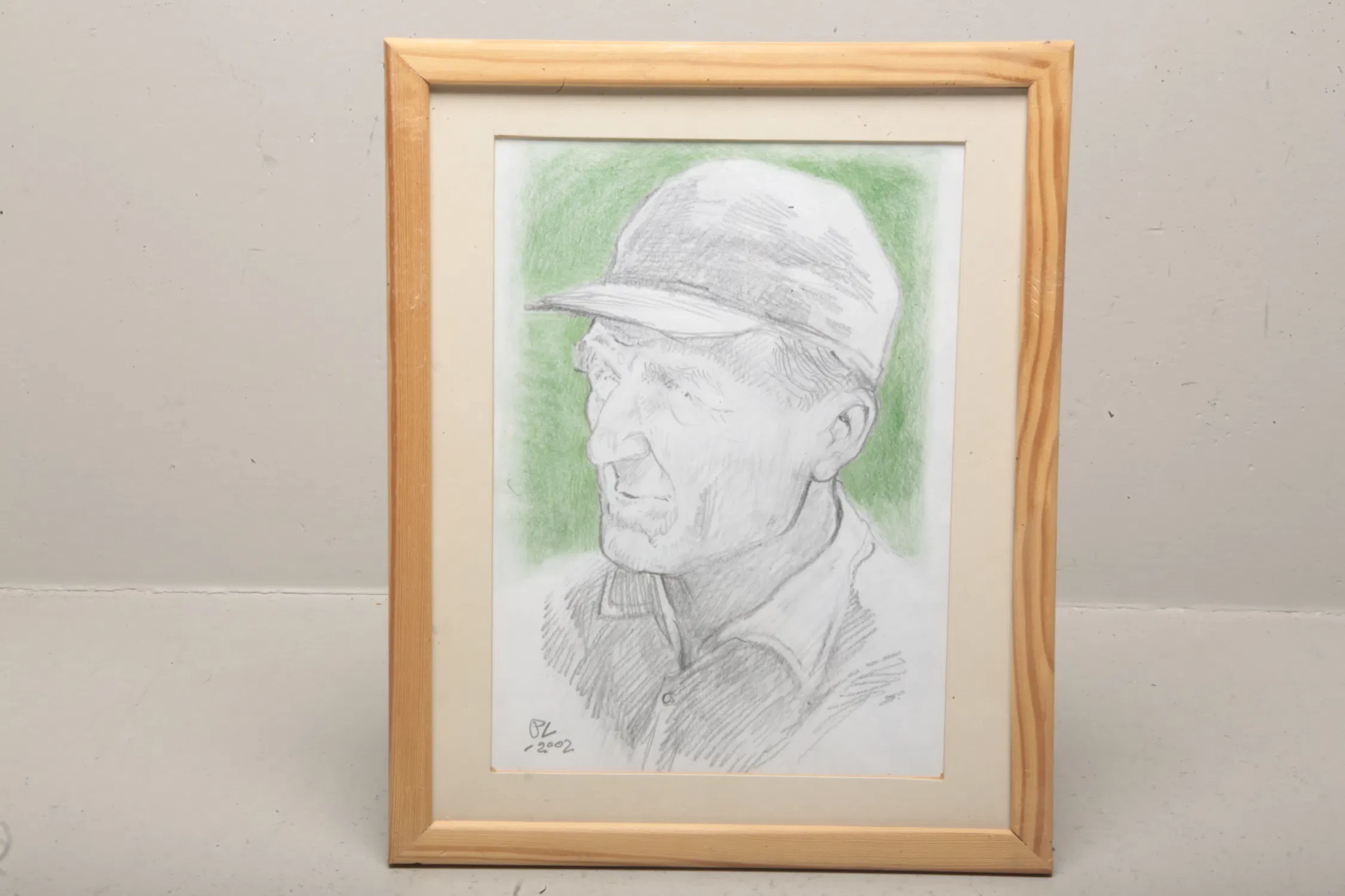 Per Larsson "Tecknar Lasse"- Blyertsteckning, Signerad: 2002