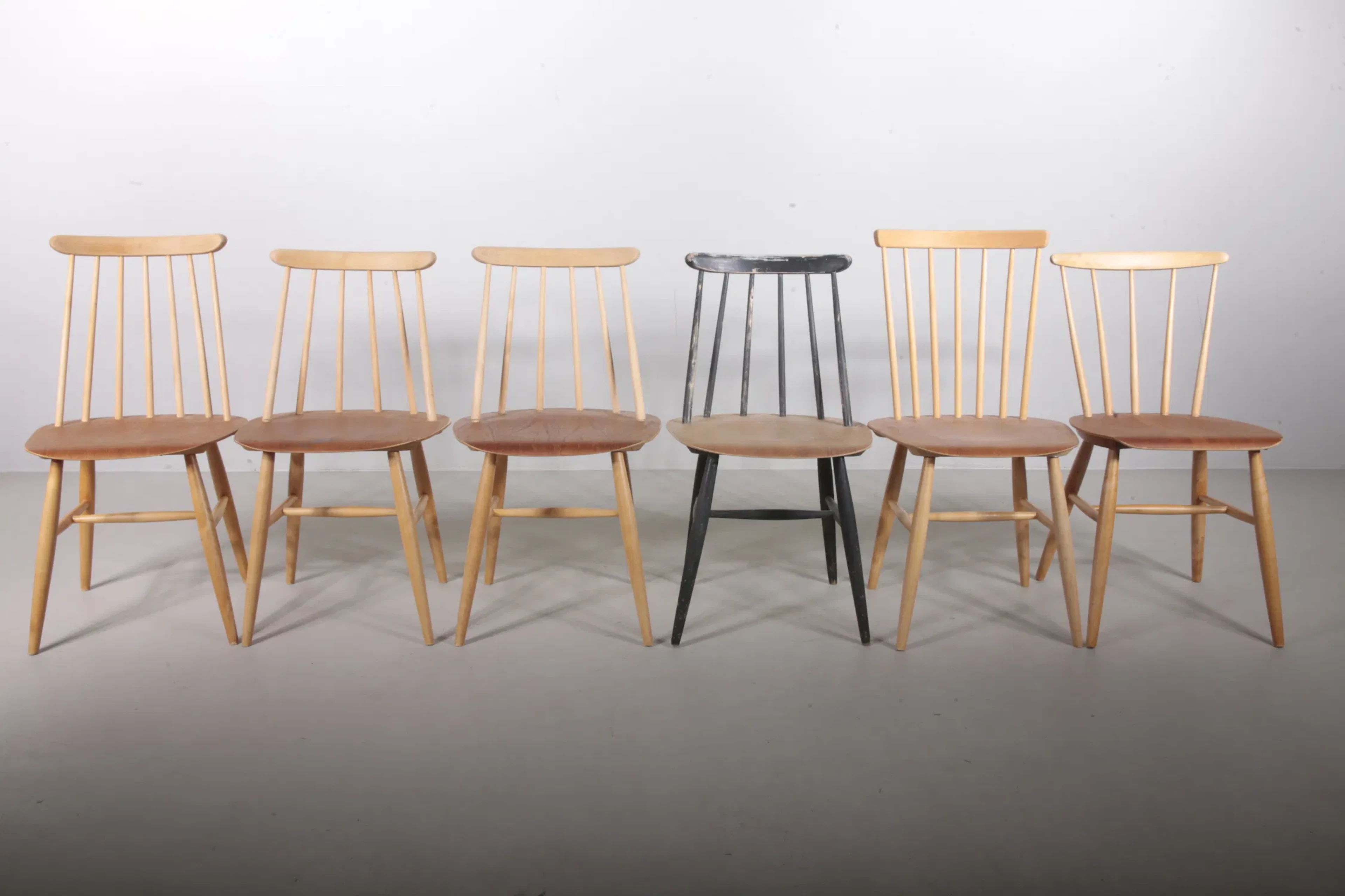 Edsbyverken- Stolar "Fanett", 6st, 1950/1960-tal