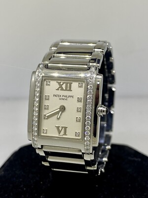 Patek Phillipe Twenty 4 Stainless Steel White Dial Diamond Ladies with box!!!