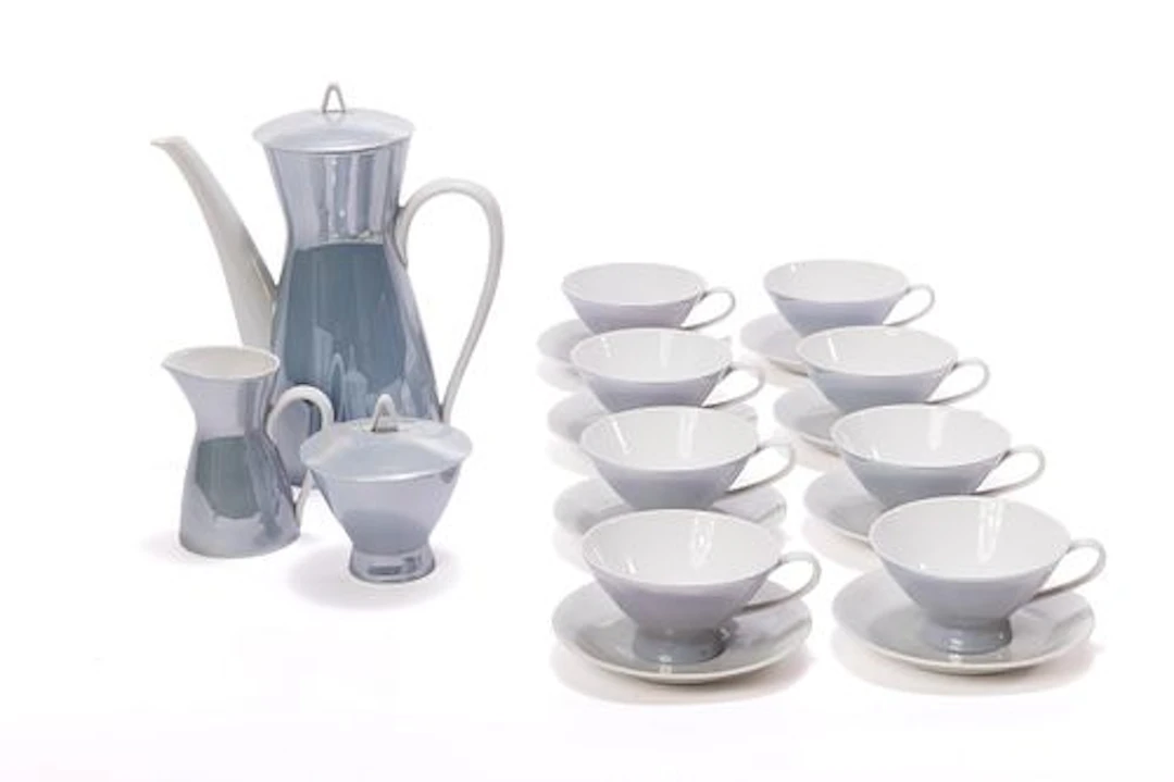 Raymond Loewy, 'Crystalline Blue' Tea Set (19)