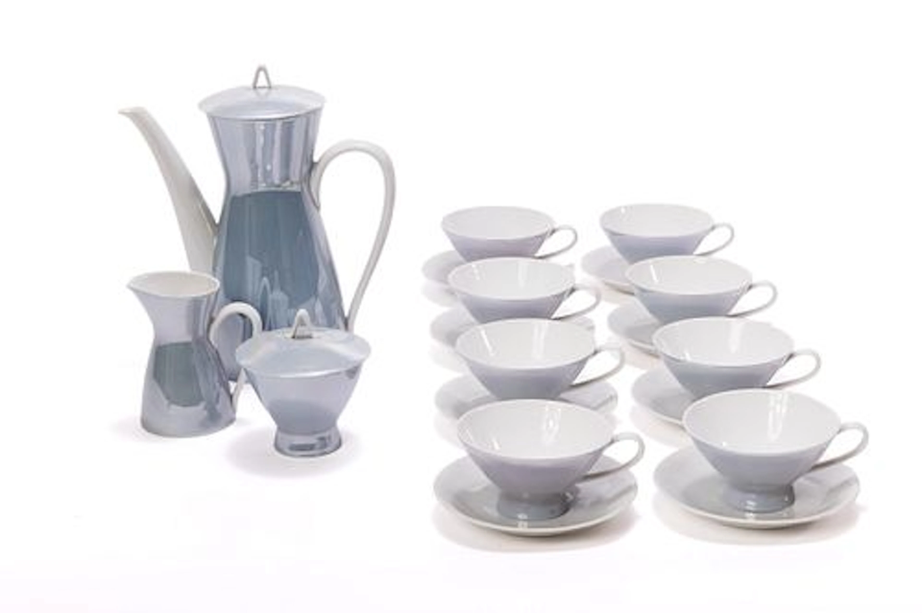Raymond Loewy, 'Crystalline Blue' Tea Set (19)