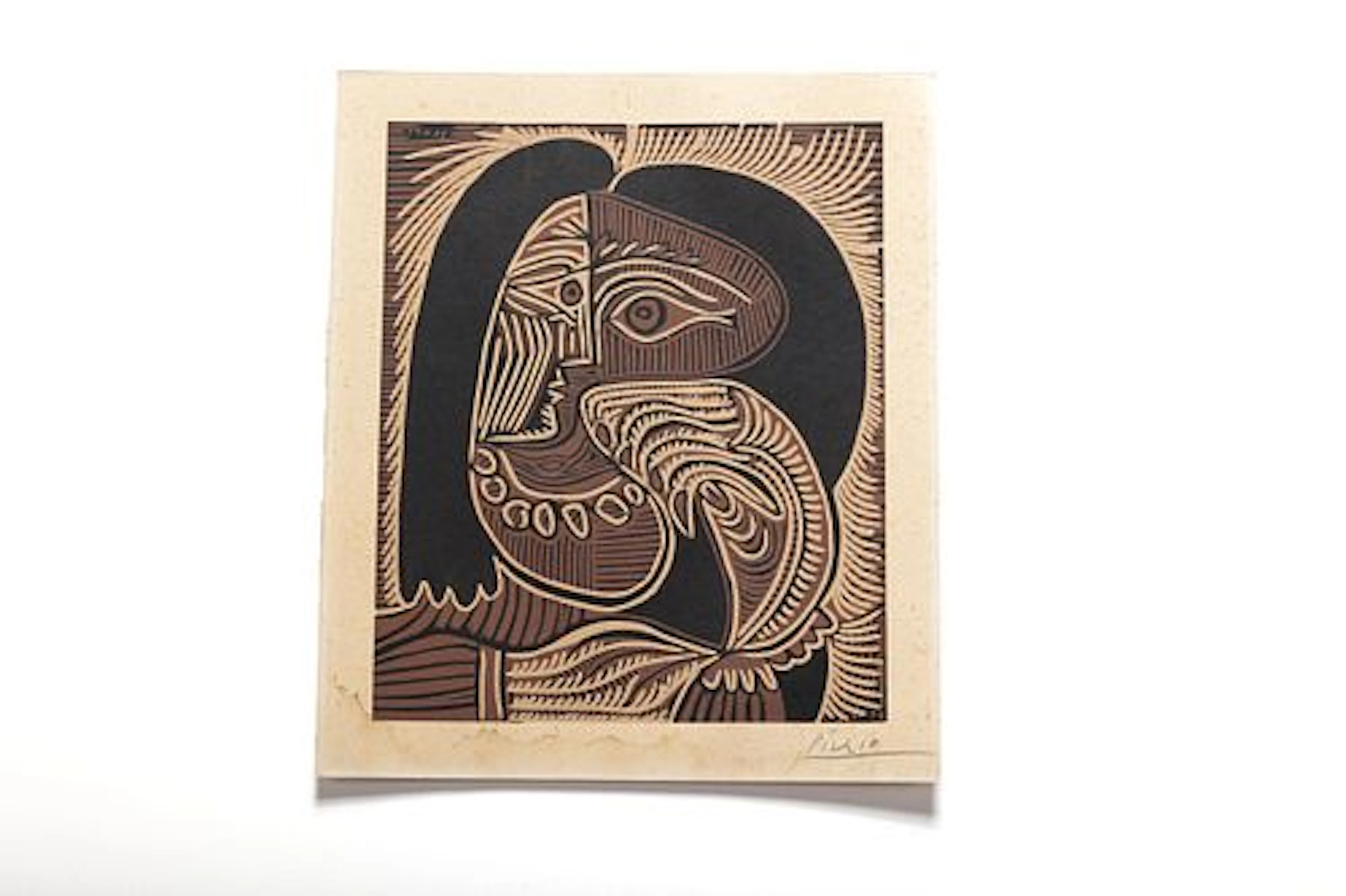 Pablo Picasso, 'Femme au Collier' Linocut