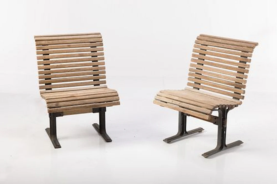 Falcon, Slatted Outdoor Chairs (2) - $500
