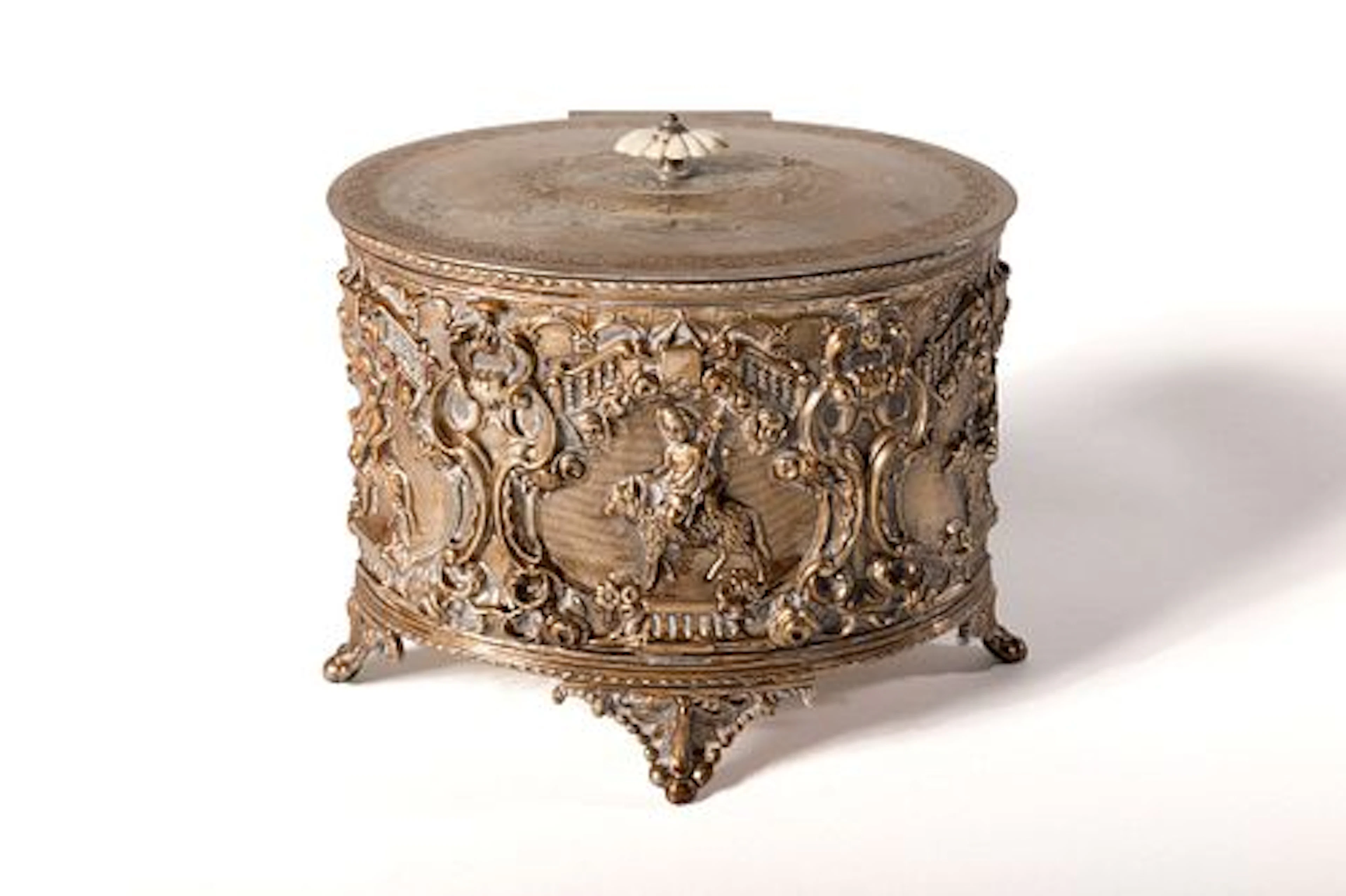 English, Repousse Biscuit Box