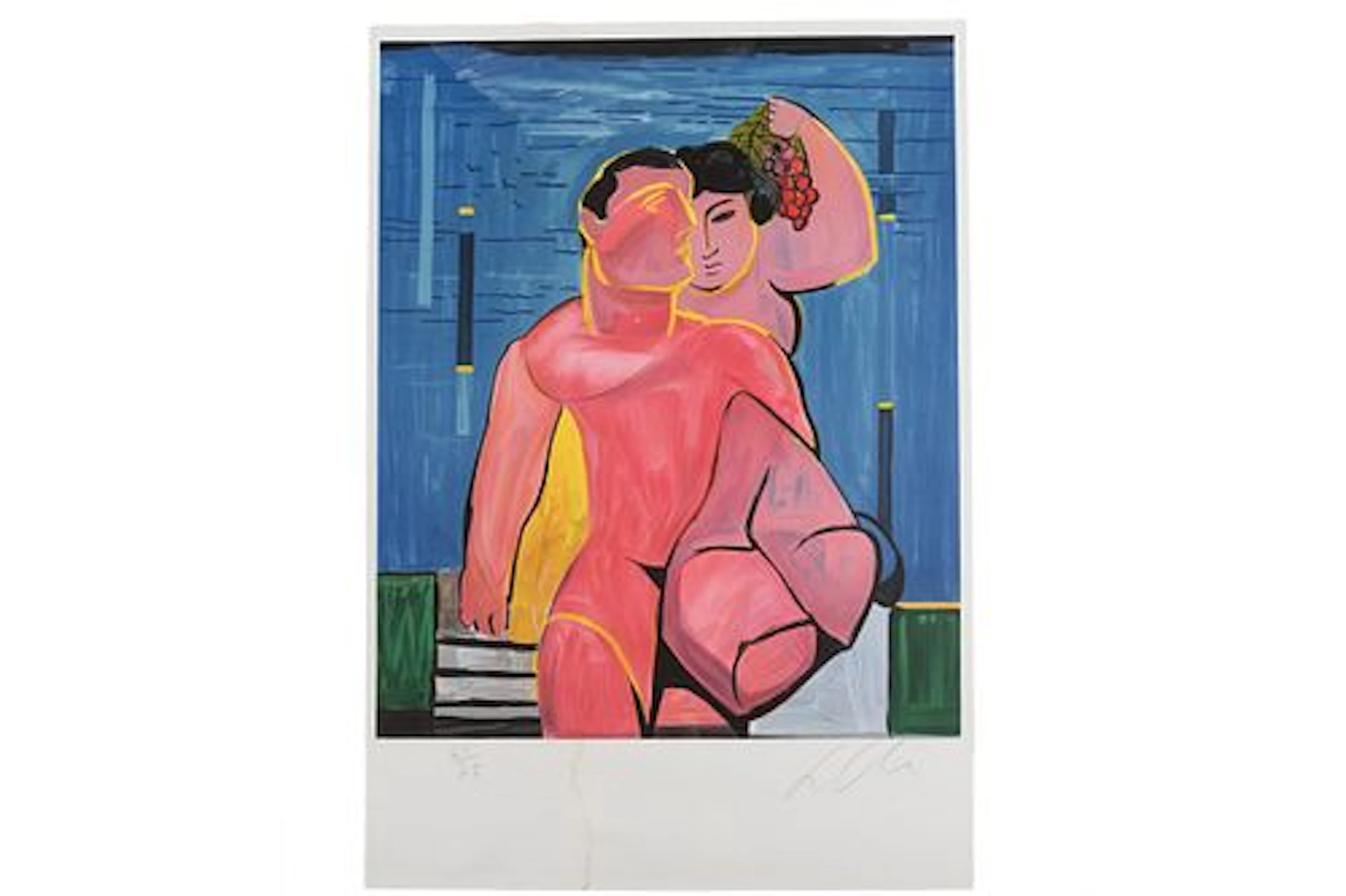 Sandro Chia, 'Man and Woman with Grapes'
