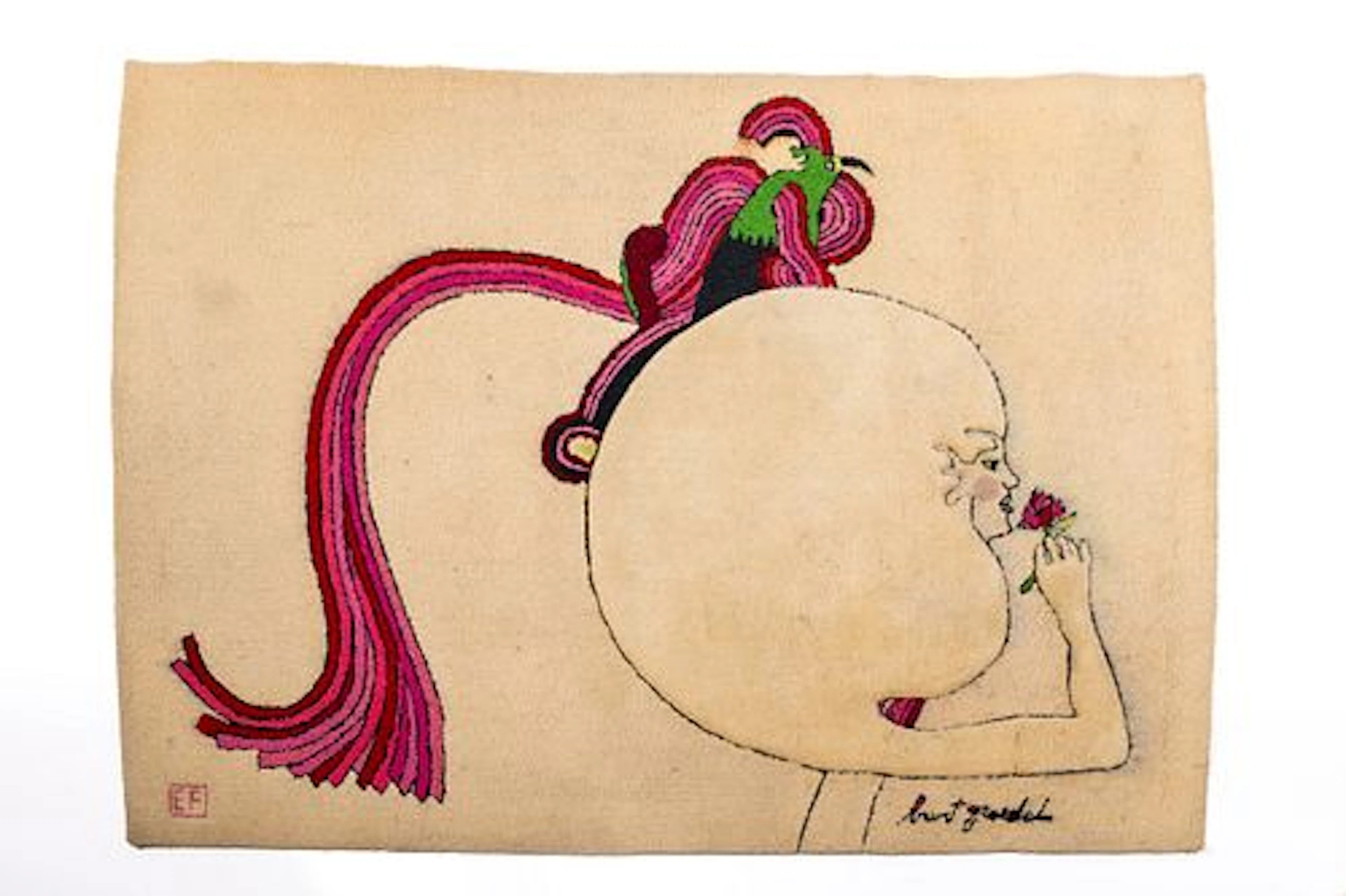 Burt Groedel, 'Lady Worthington's Bird' Rug - $1,125
