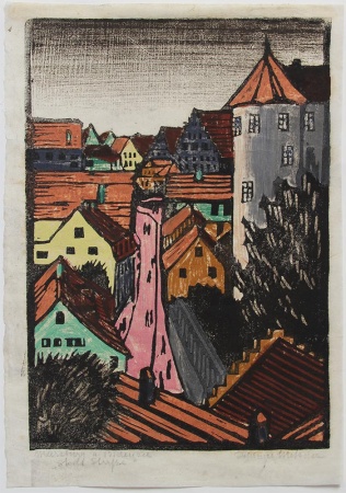Johanna METZNER (1880 - 1927) - Meersburg am Bodensee, „Steile Straße"