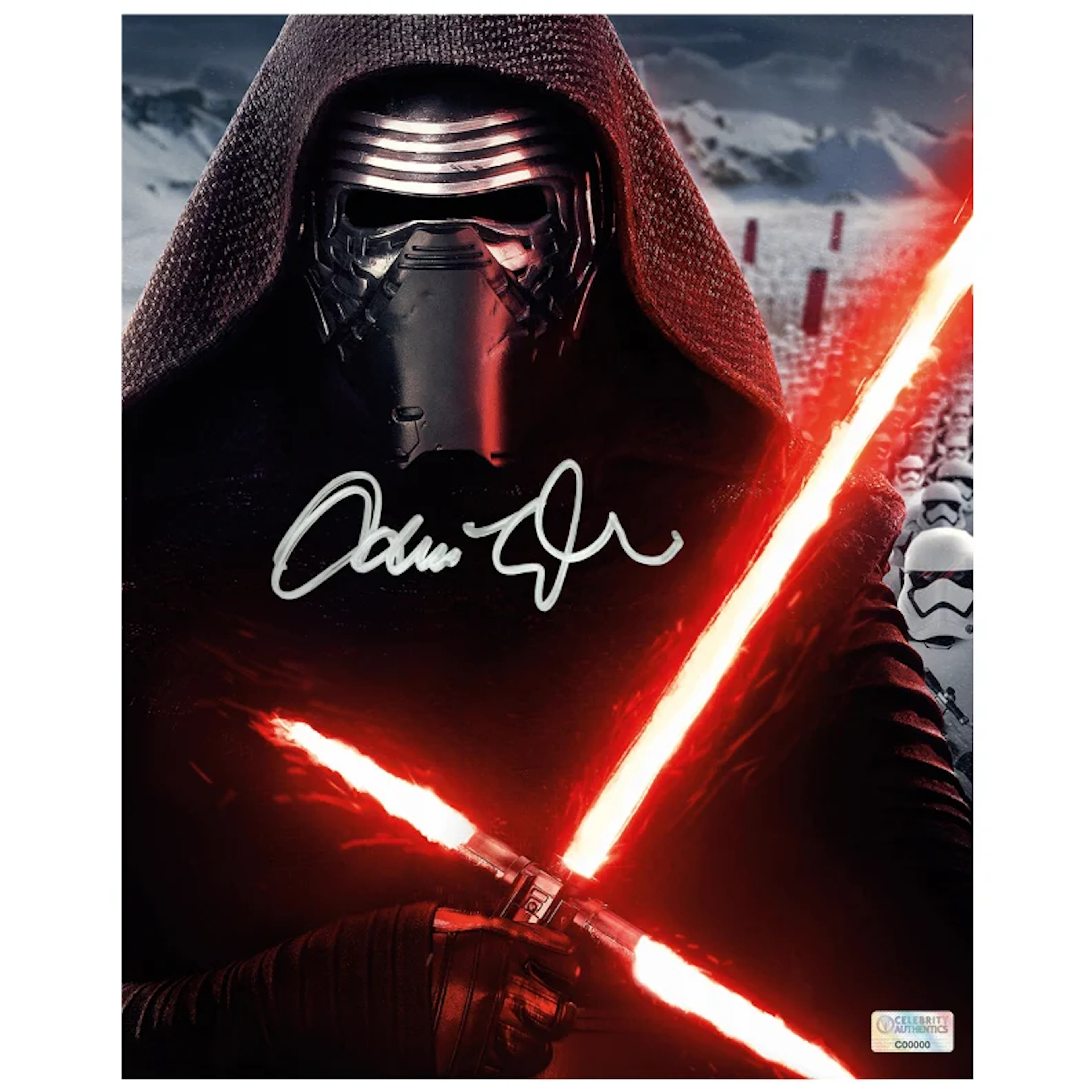 Adam Driver Autographed Star Wars The Force Awakens Kylo Ren 8×10