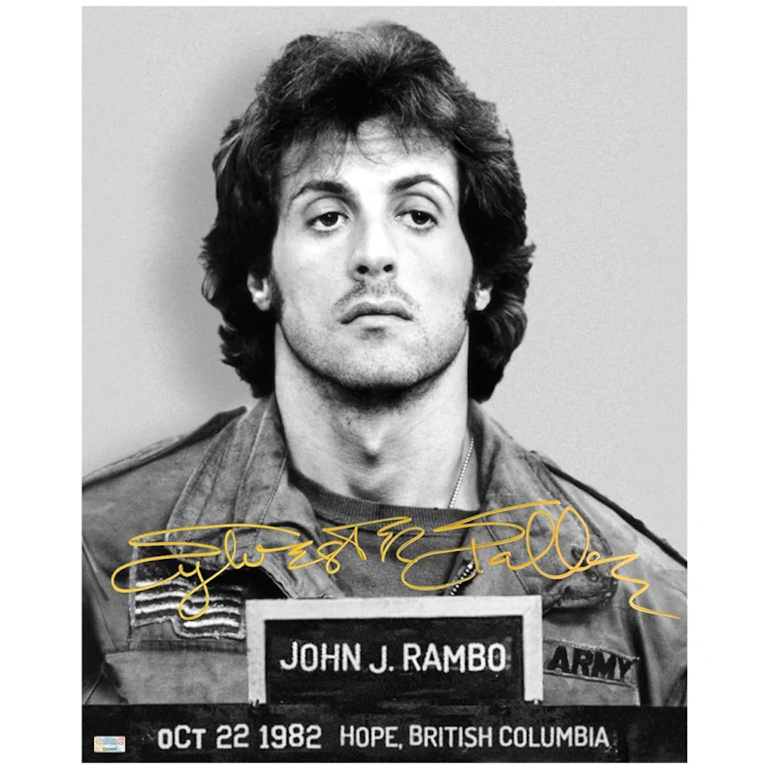 Sylvester Stallone Autographed John Rambo Mug Shot 16x20 Photo