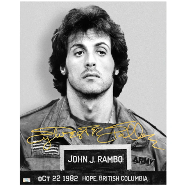 Sylvester Stallone Autographed John Rambo Mug Shot 16x20 Photo