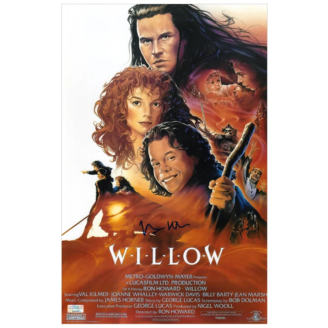 Val Kilmer Autographed 1988 Willow 11x17 Movie Poster