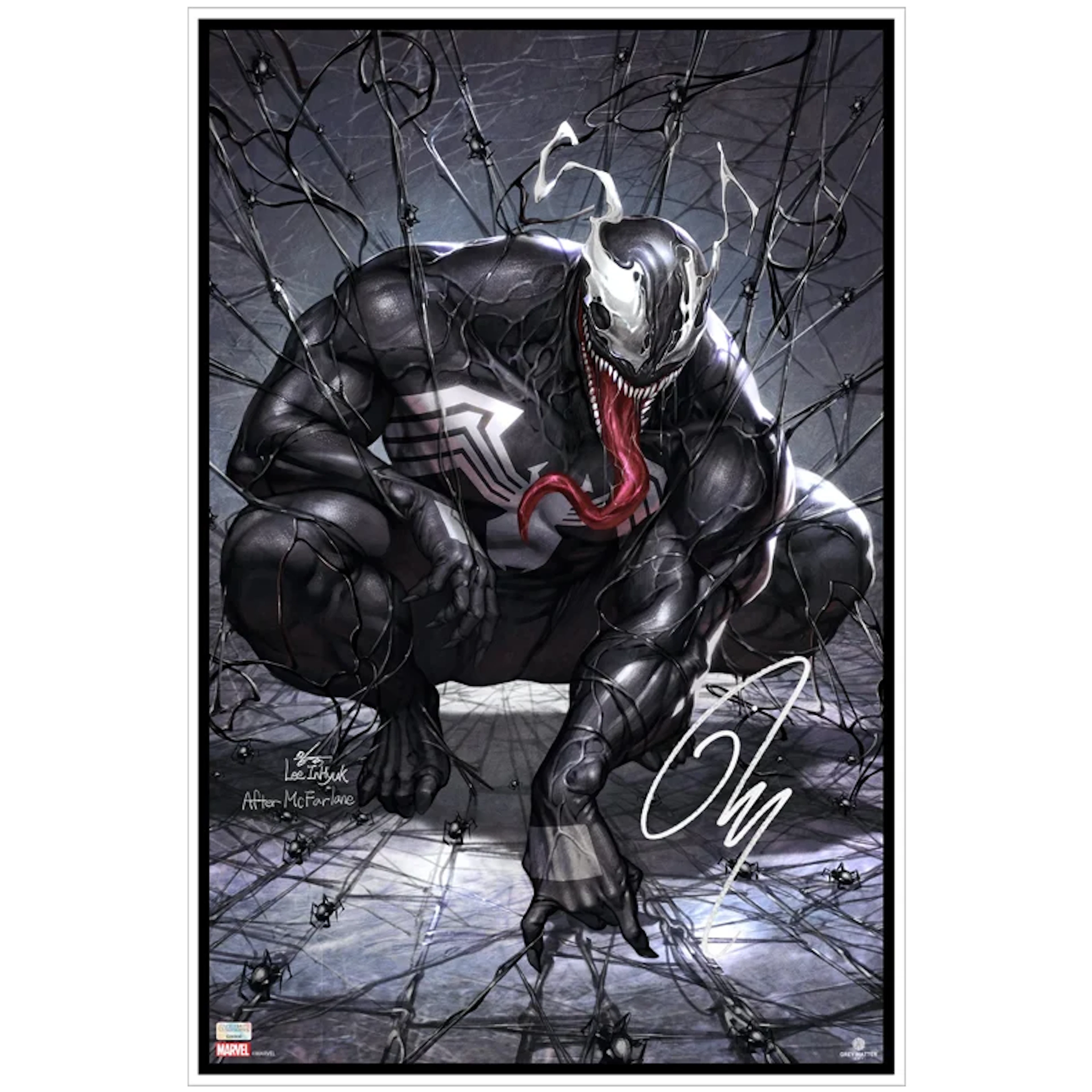 Tom Hardy Autographed Venom #35 16x24 Fine Art Giclee Print by InHyuk Lee
