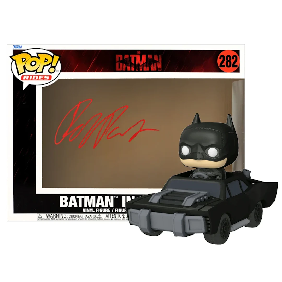 Robert Pattinson Autographed The Batman in Batmobile Pop Vinyl Figure #282