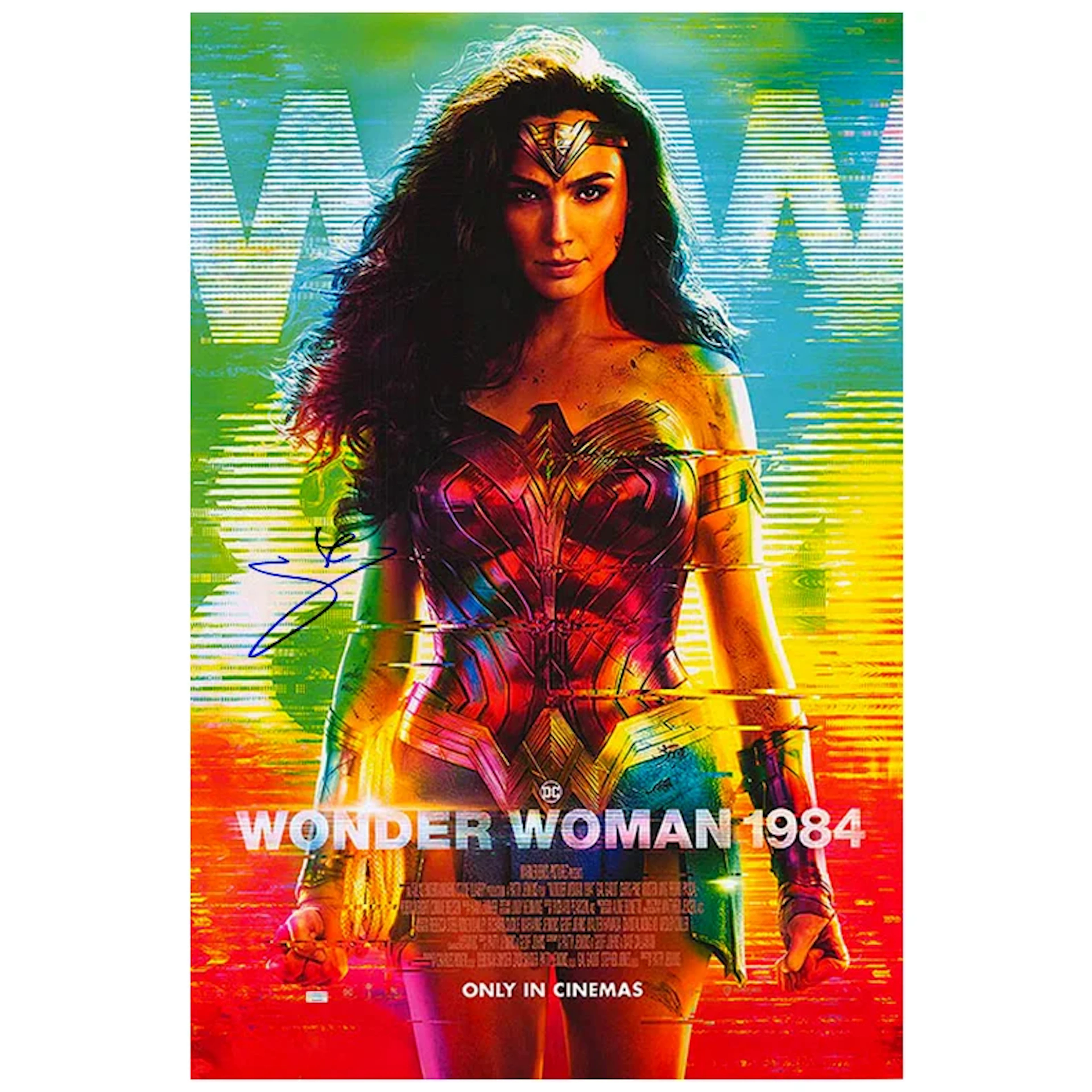 Gal Gadot Autographed 2020 Wonder Woman 84 27x40 Original Double Sided