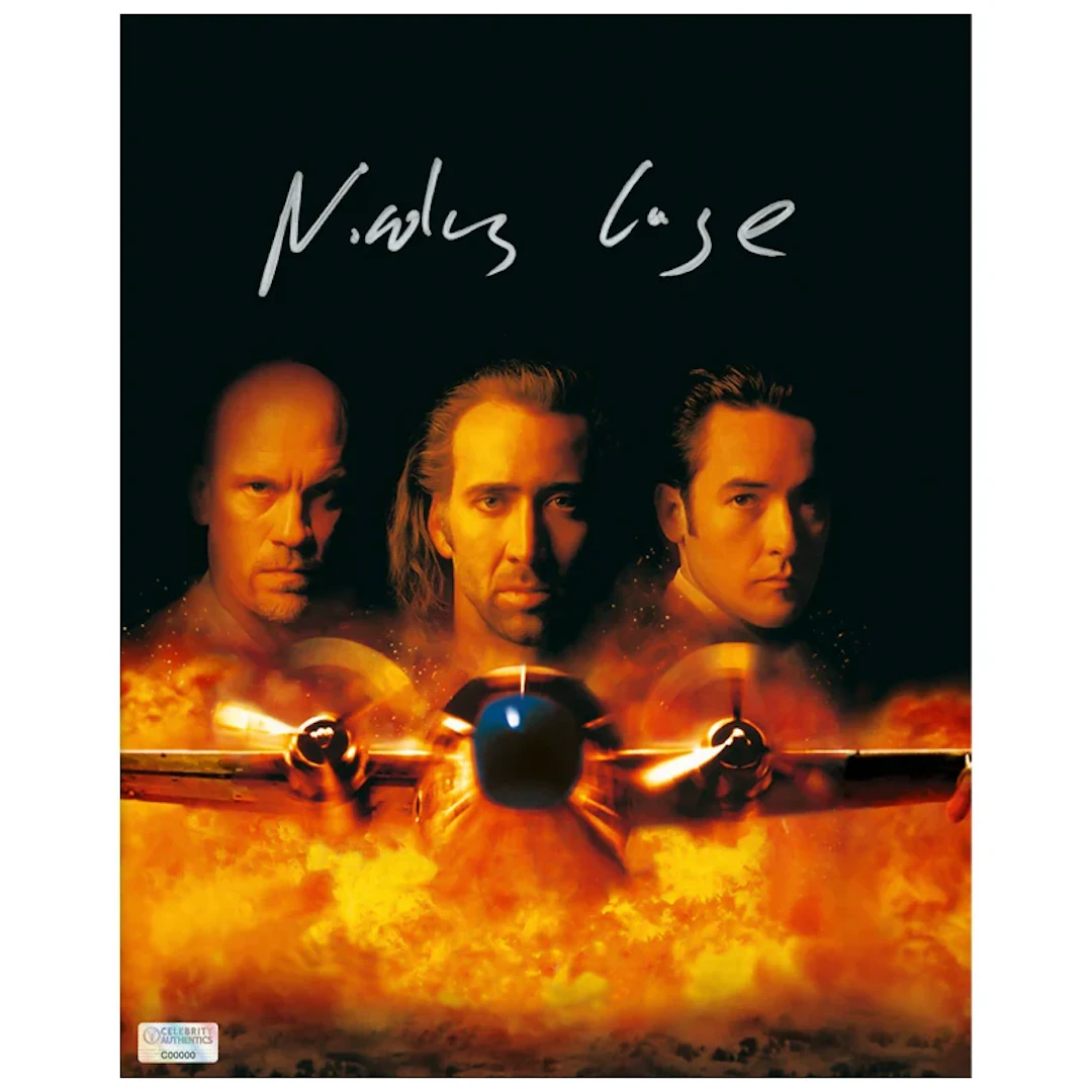 Nicolas Cage Autographed 1997 Con Air Poe, Cyrus, Larkin 8x10 Photo