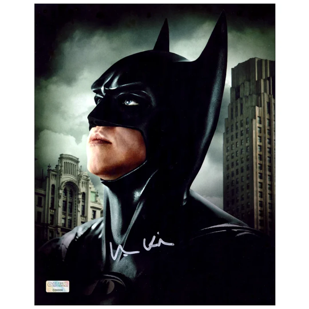 Val Kilmer Autographed 1995 Batman Forever Gotham 8x10 Portrait Photo