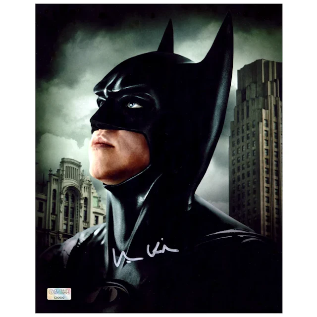 Val Kilmer Autographed 1995 Batman Forever Gotham 8x10 Portrait Photo
